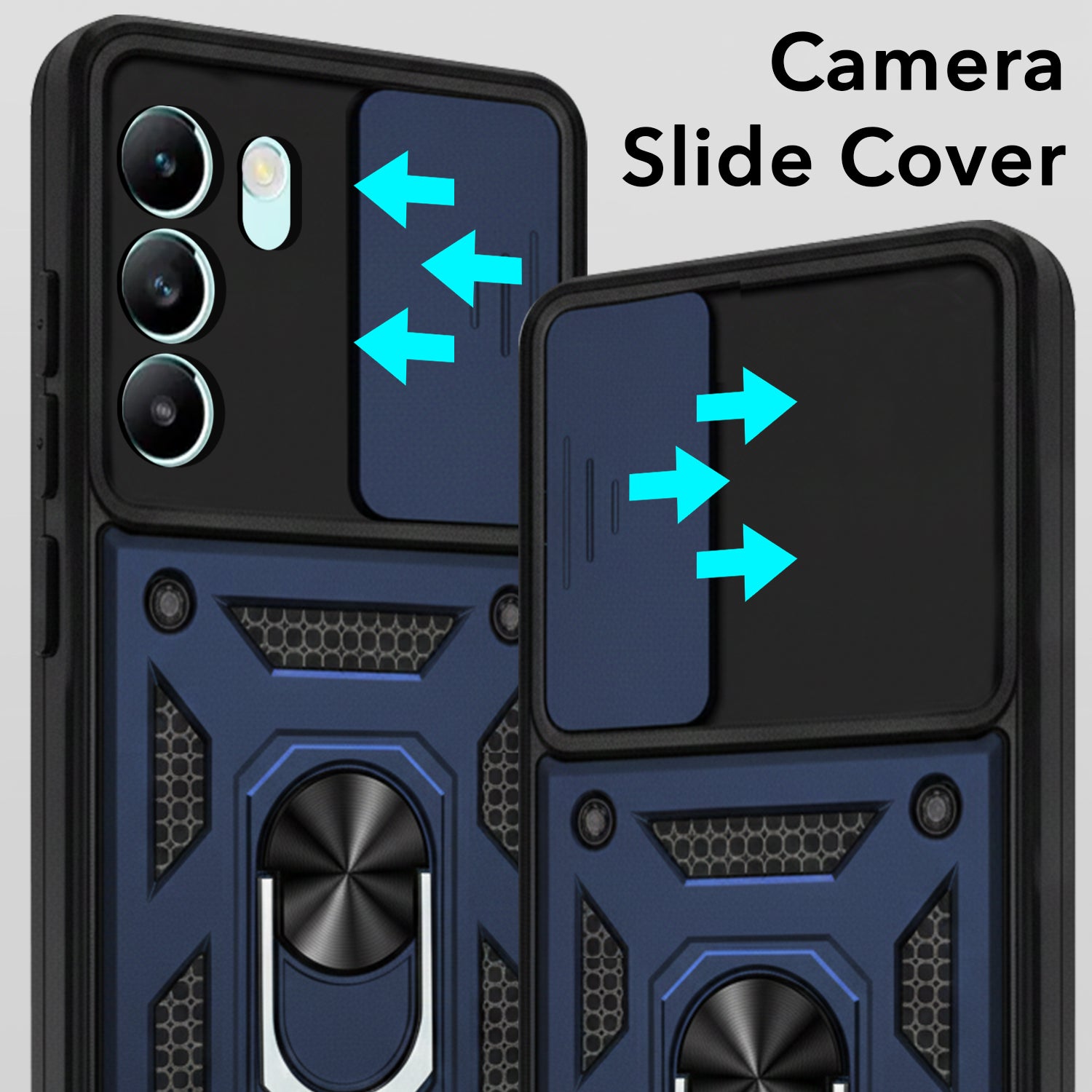 For Vivo T3 5G Back Cover Case (Hybrid Dual Armor Polycarbonate)