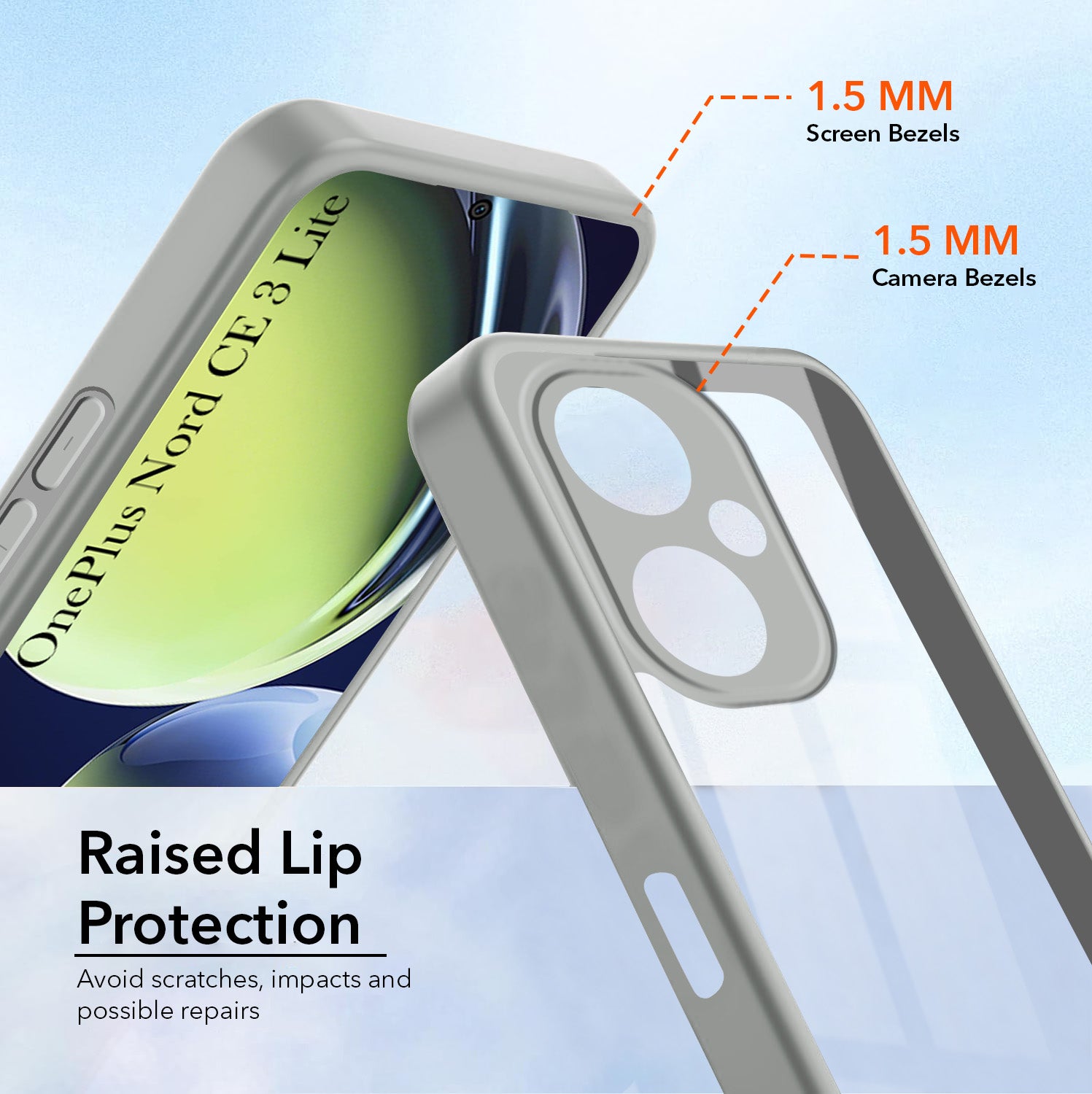 For OnePlus Nord CE 3 Lite Back Cover Case Ultra-Hybrid (Lifetime Anti Yellow | Anti Scratch | Crystal Clear Shockproof)