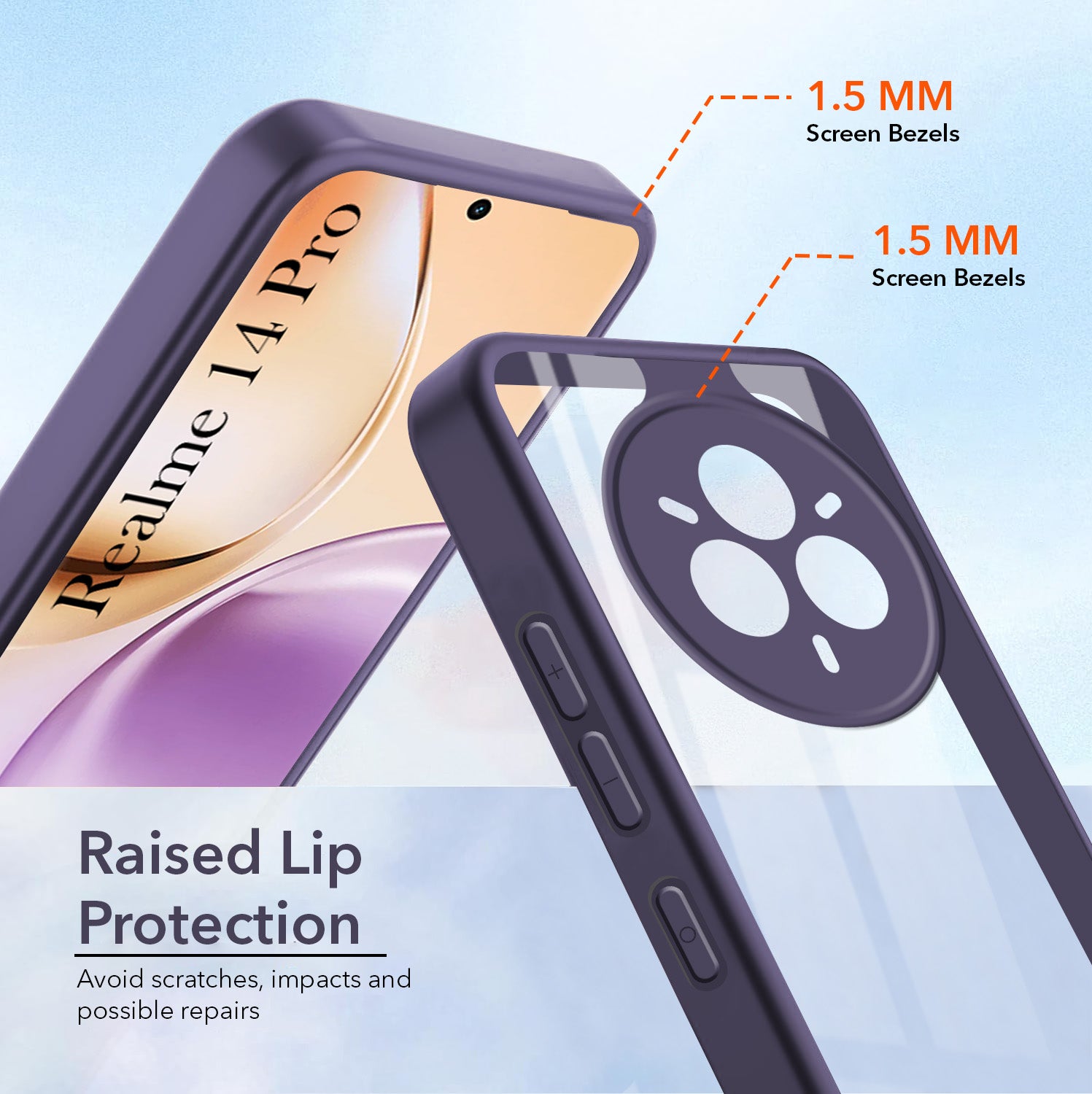 For Realme 14 Pro Back Cover Case (Lifetime Anti Yellow | Anti Scratch | Crystal Clear Shockproof)