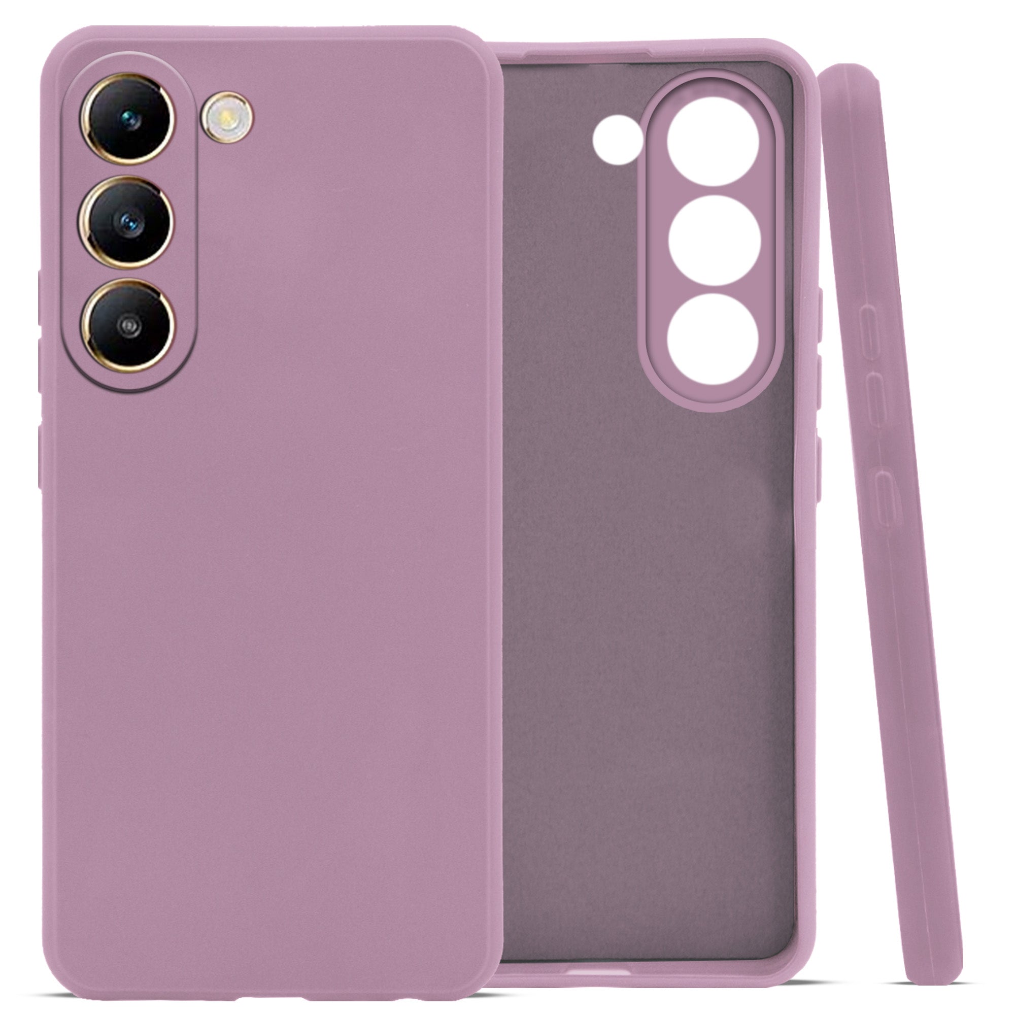 For Vivo Y200e Back Cover Case (Matte Finish Silicone with Inside Fiber Cloth)