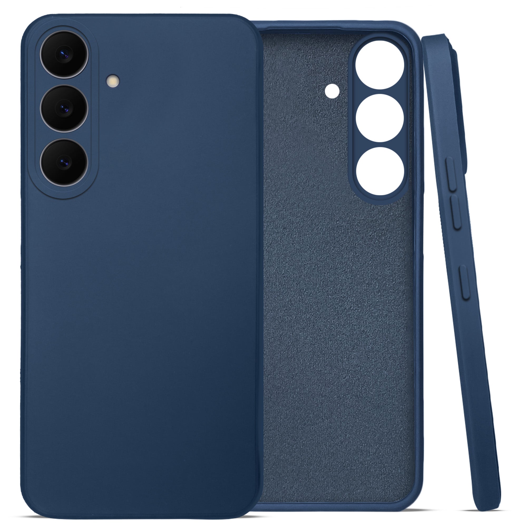 For Samsung Galaxy S25 FE Back Cover Case (Matte Finish Silicone with Inside Fiber Cloth)
