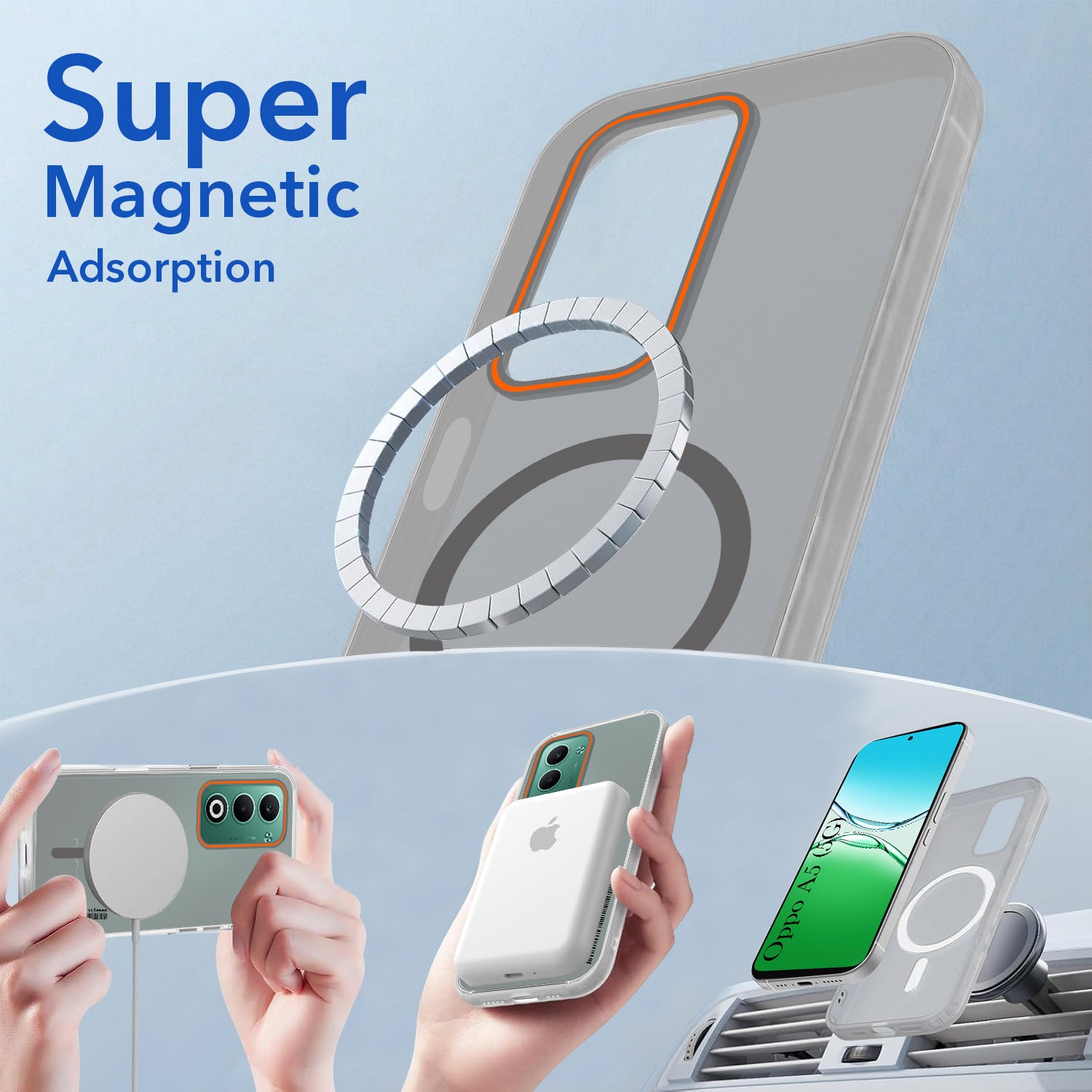 For Oppo A5 5G Back Cover Case (Soft Touch | Camera Bump Protection | MagSafe Compatible | Matte Finish)