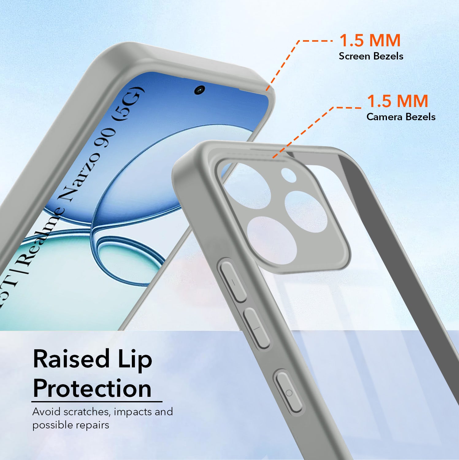 For Realme 15T | Realme Narzo 90 Back Cover Case (Lifetime Anti Yellow | Anti Scratch | Crystal Clear Shockproof)