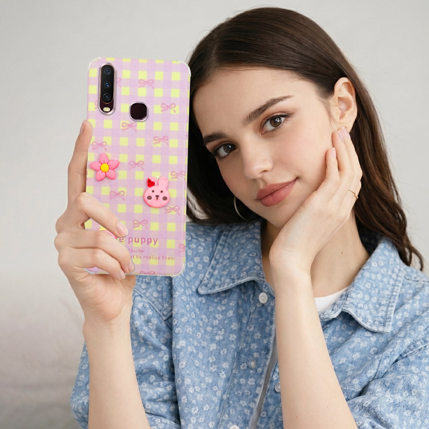 For Vivo Y12 | Y15 | Y17 Back Cover Case (3D Cute Cartoons | Hard Back Side Soft | Matte Premium Finish | HD Printing)
