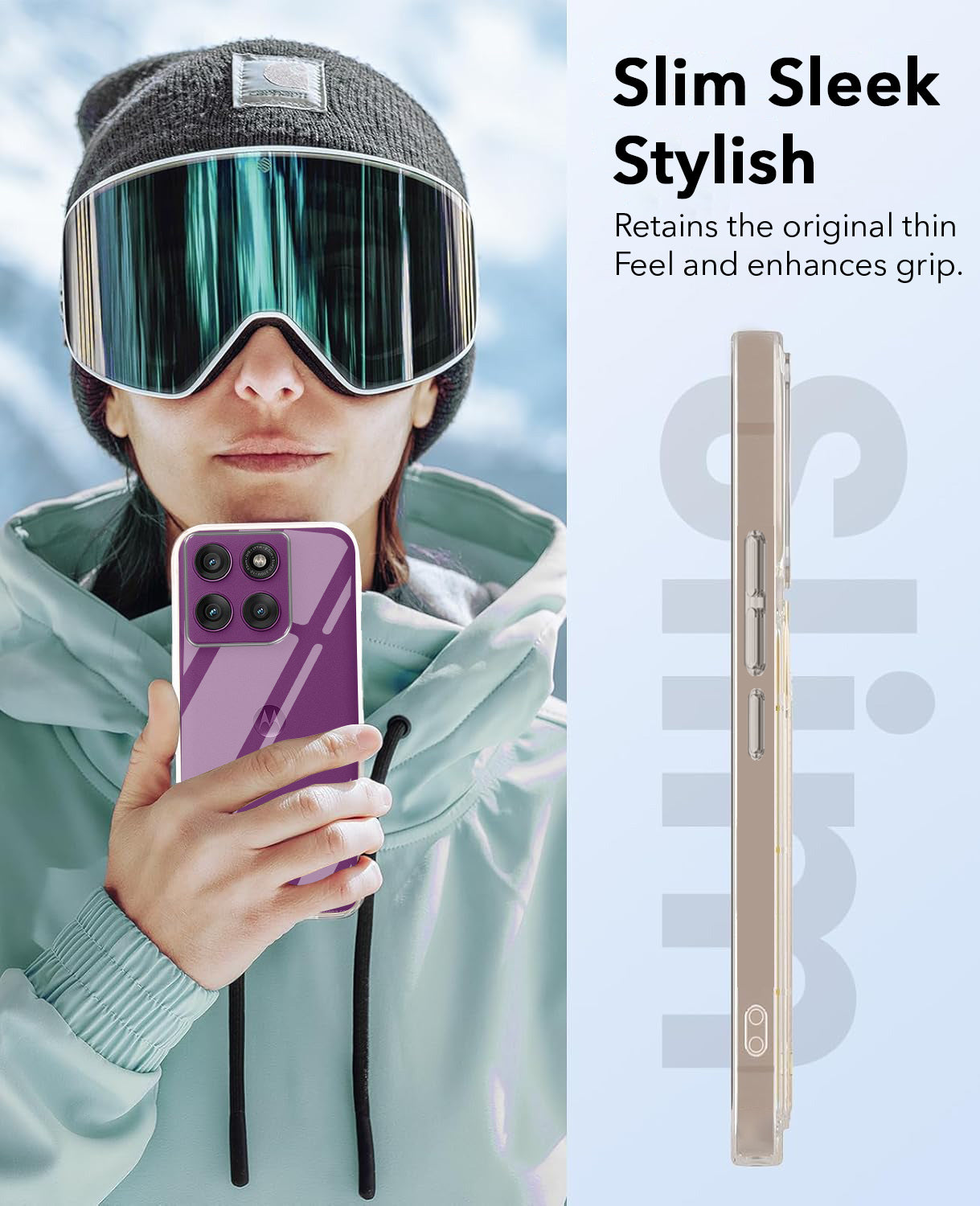 For Motorola Moto Edge 60 Pro Back Cover Case (Hard Anti Yellow Clear Case | Sleek Hard Crystal Clear | Drop & Camera Protection | Shockproof Polycarbonate)