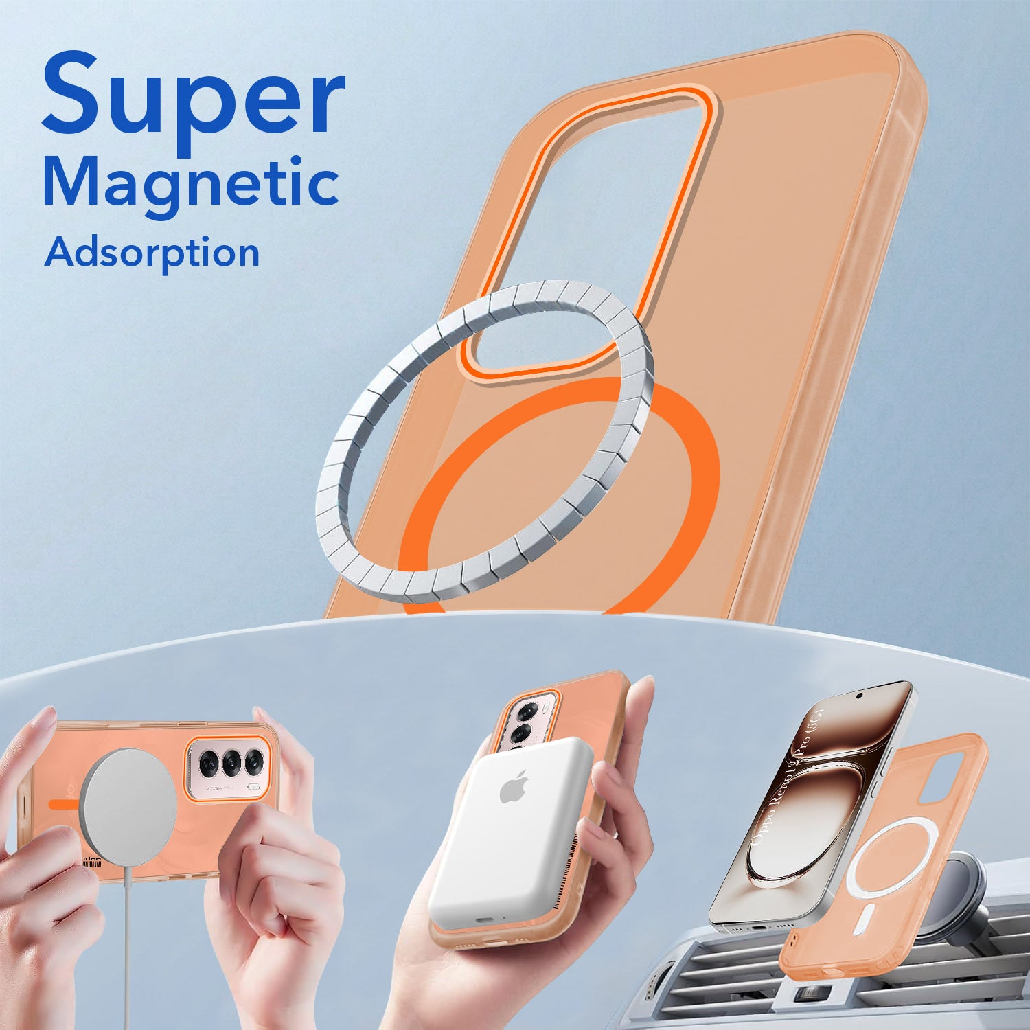 For Oppo Reno12 Pro 5G | Oppo Reno 12 Pro 5G Back Cover Case (Soft Touch | Camera Bump Protection | MagSafe Compatible | Matte Finish)