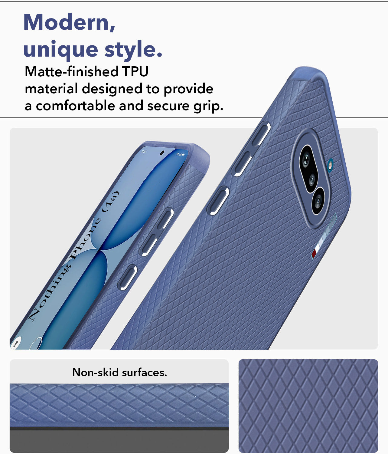 For Nothing Phone 4A 5G Back Cover Case Liquid Silicone (Camera Protection | Side Grip Texture | Soft and Flexible)