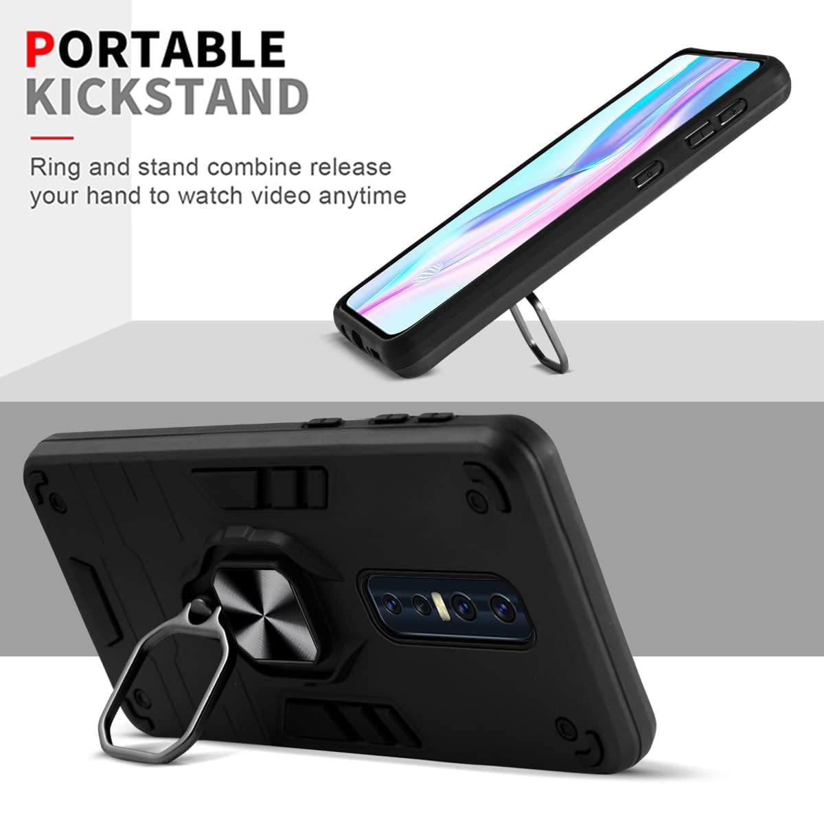 For Vivo V17 Pro Back Case Cover (Shockproof Polycarbonate Dual Layer Hybrid Armor)