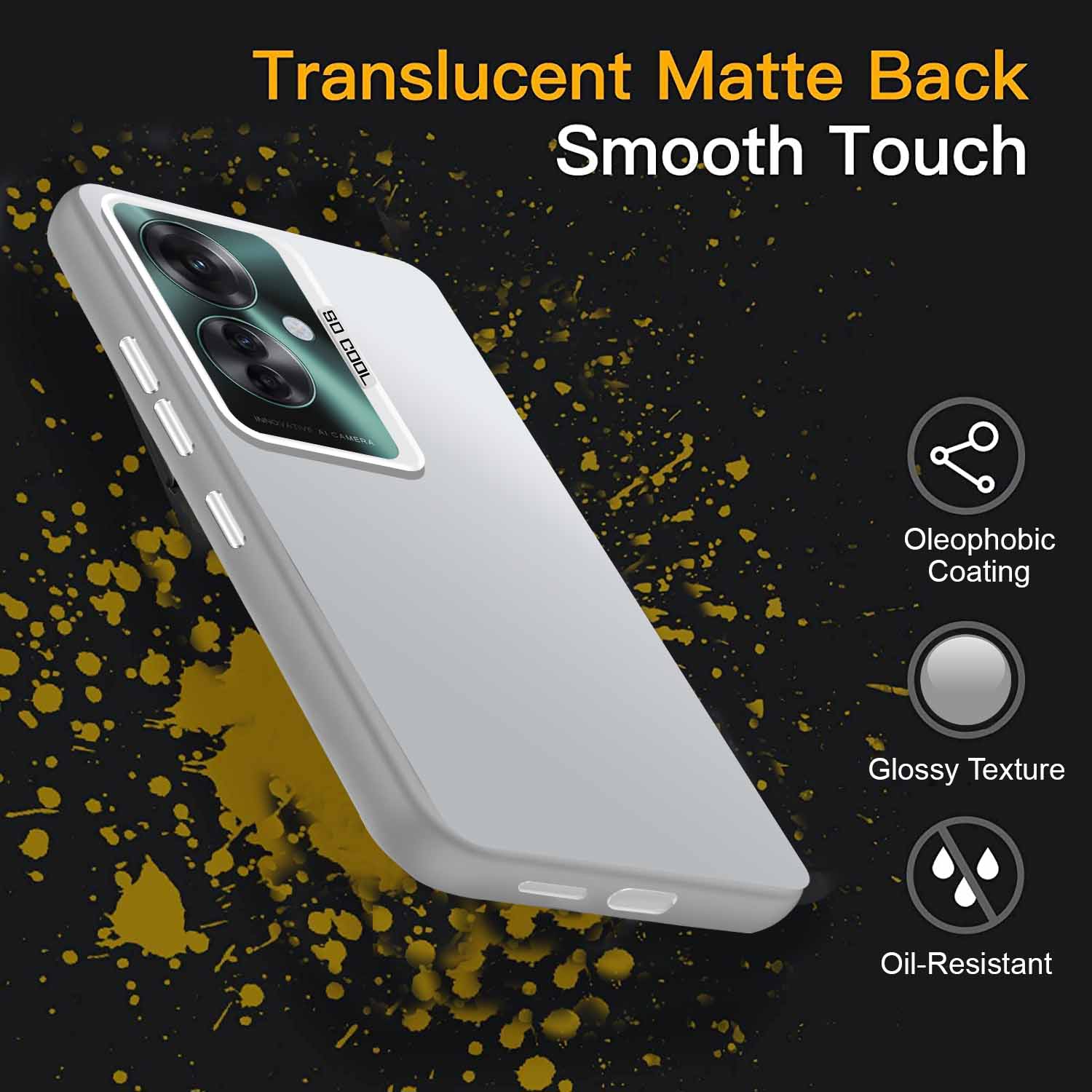 For Oppo Reno11 F 5G | Oppo Reno 11F 5G Hard Back Cover Case (Velvet Touch | Professional Glossy Finish | Camera Protection Bump)