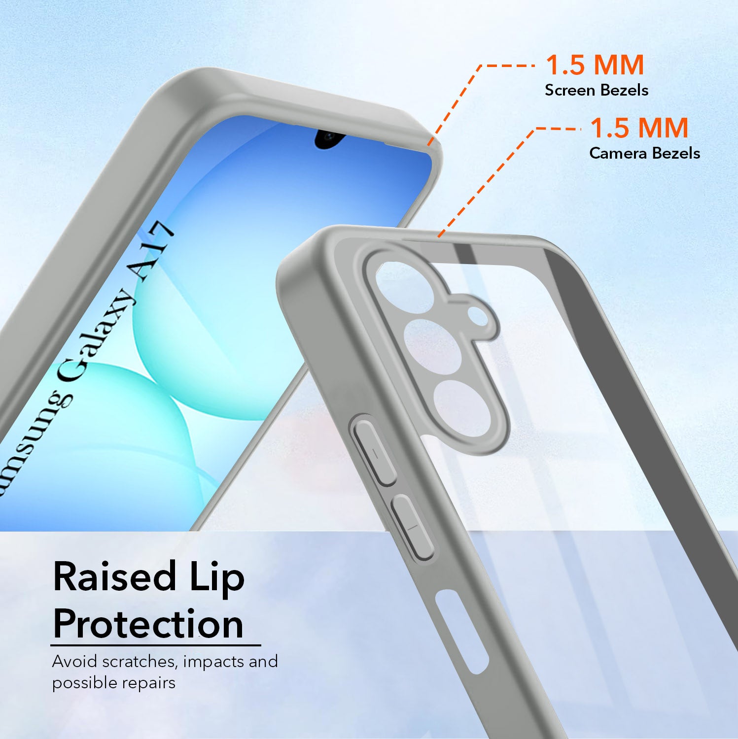 For Samsung Galaxy A17 | Samsung F17 | Samsung M17 5G Back Cover Case Ultra-Hybrid (Lifetime Anti Yellow | Anti Scratch | Crystal Clear Shockproof)