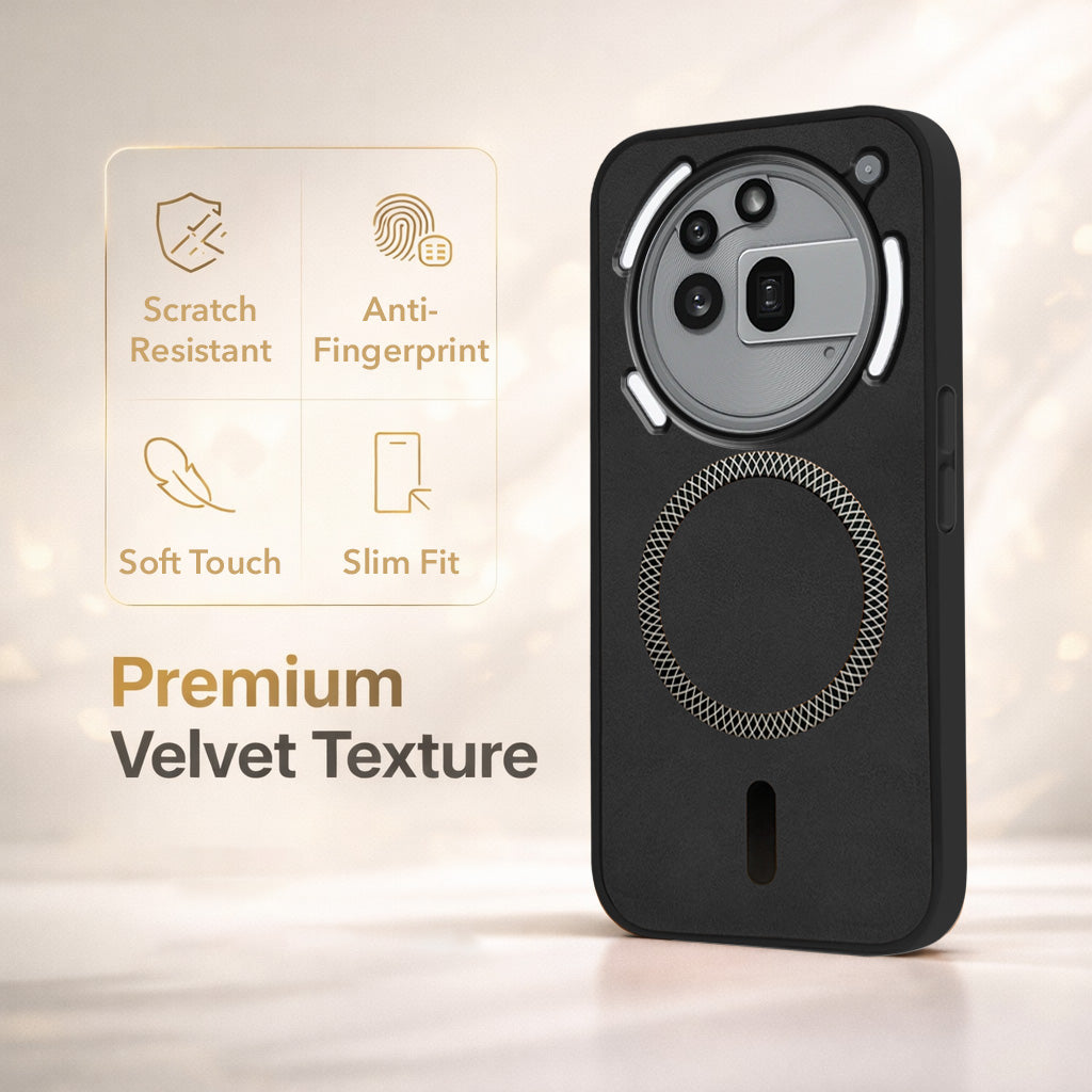 For Nothing Phone 3A Pro 5G Back Cover Case Leather Finish (MagSafe Compatible Wireless Charging | Soft Touch | Camera Bump Protection)