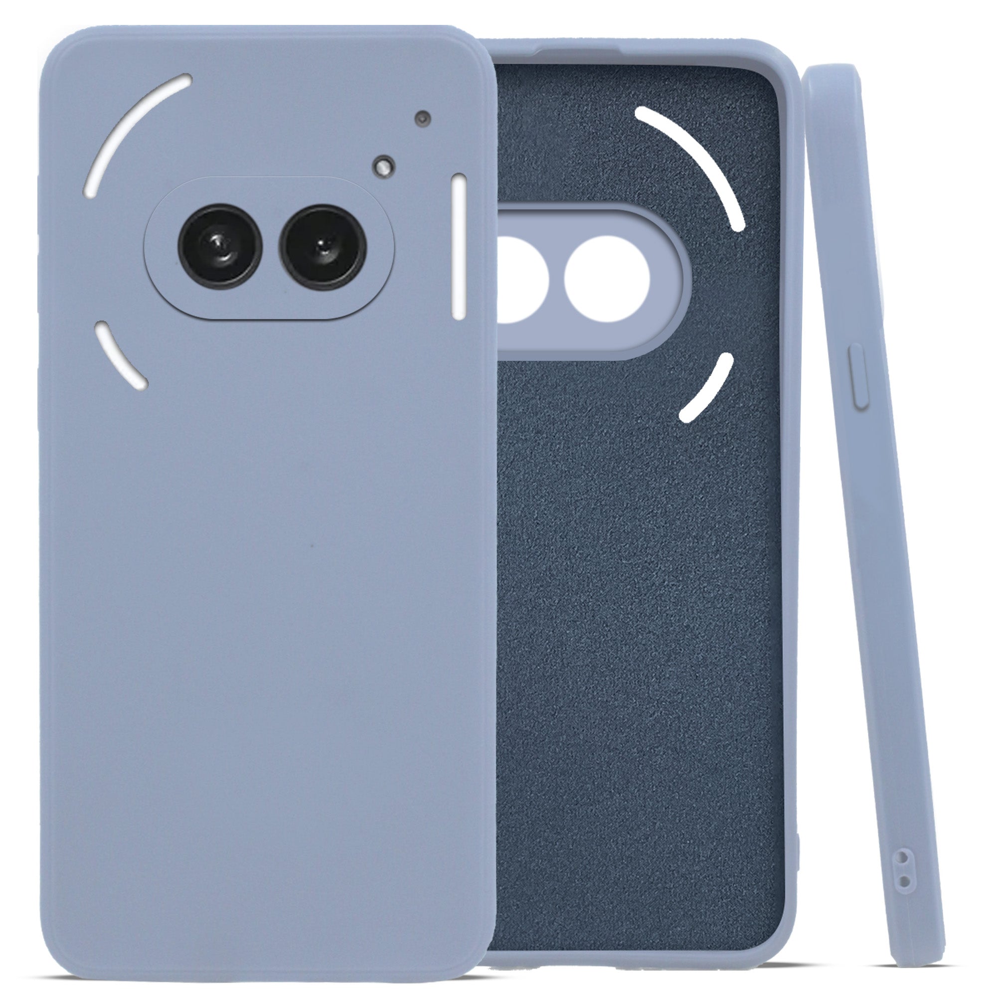 For Nothing Phone 2A 5G Back Cover Case (Matte Finish Silicone with Inside Fiber Cloth)