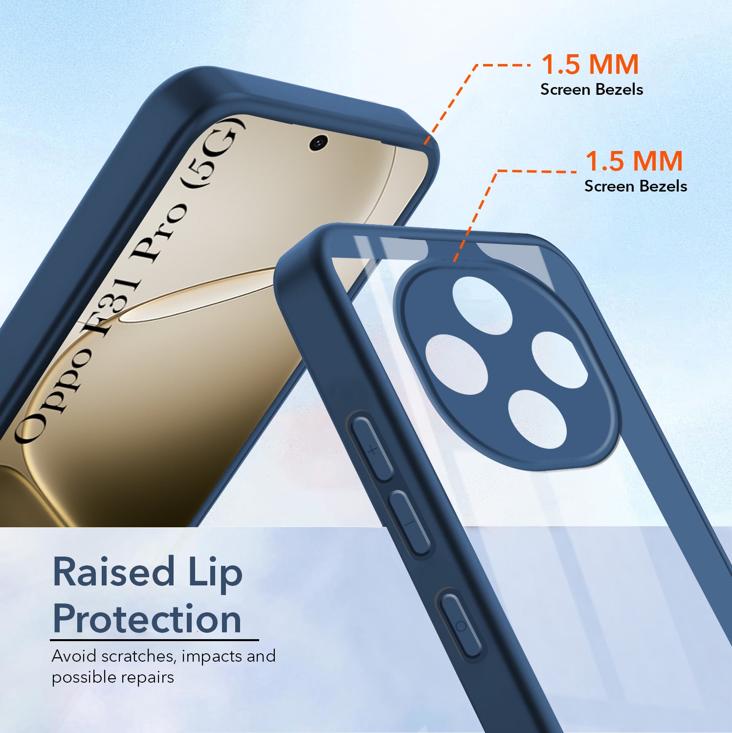 For Oppo F31 Pro Back Cover Case Ultra-Hybrid (Lifetime Anti Yellow | Anti Scratch | Crystal Clear Shockproof)