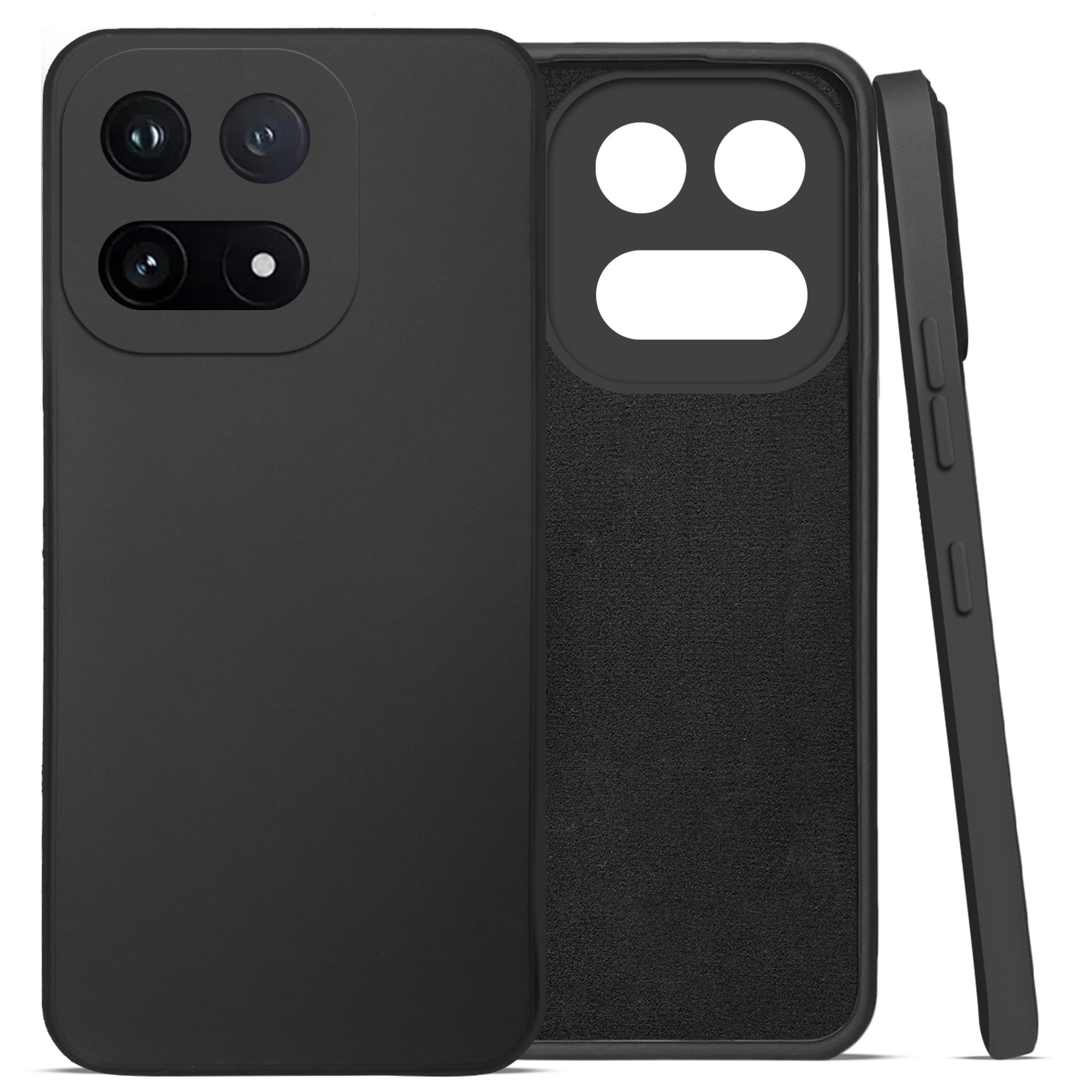 For Vivo iQOO 15 5G Back Cover Case (Matte Finish Silicone with Inside Fiber cloth)