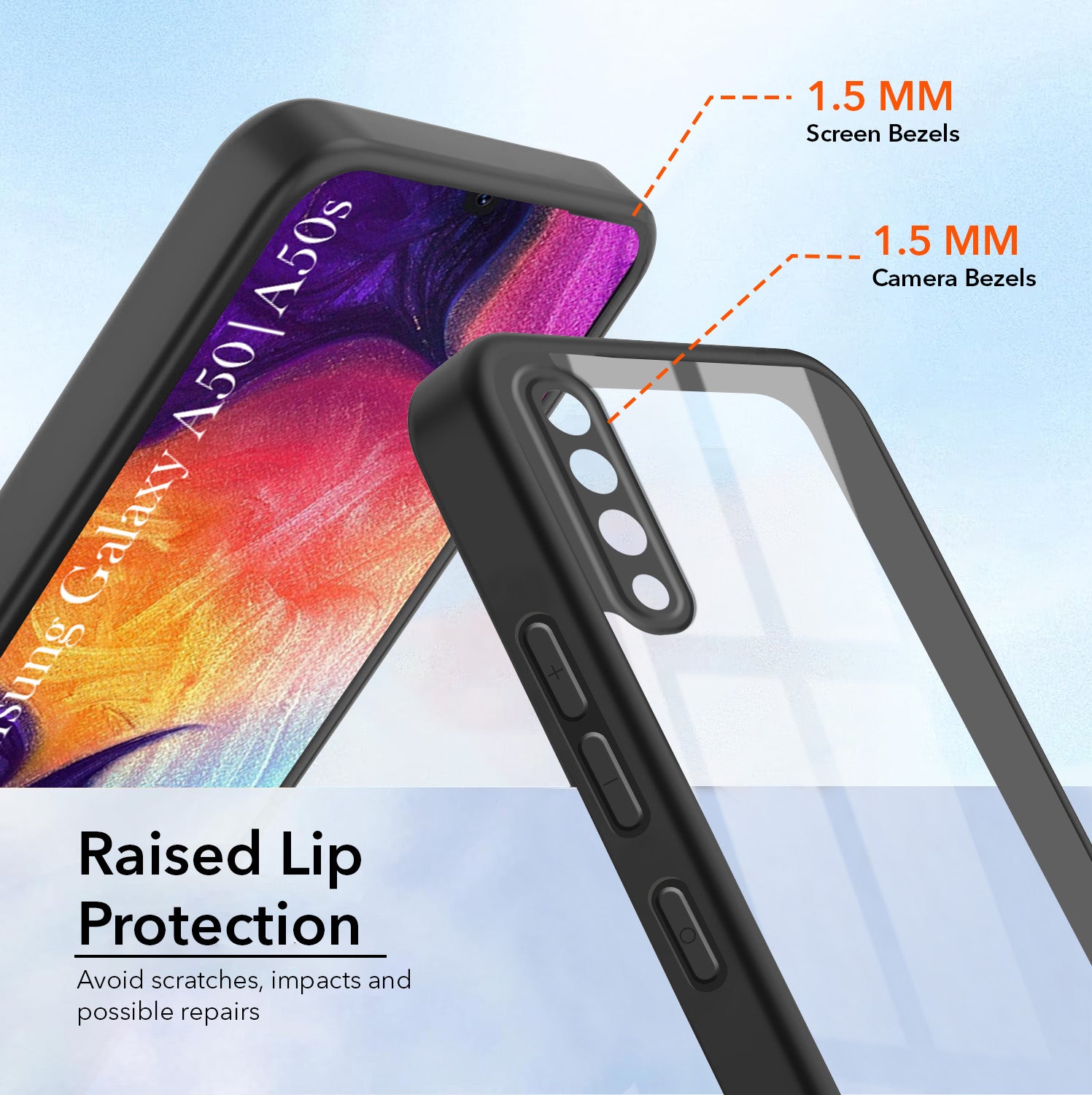 For Samsung Galaxy A50 | Galaxy A50s Back Cover Case Ultra-Hybrid (Lifetime Anti Yellow | Anti Scratch | Crystal Clear Shockproof)