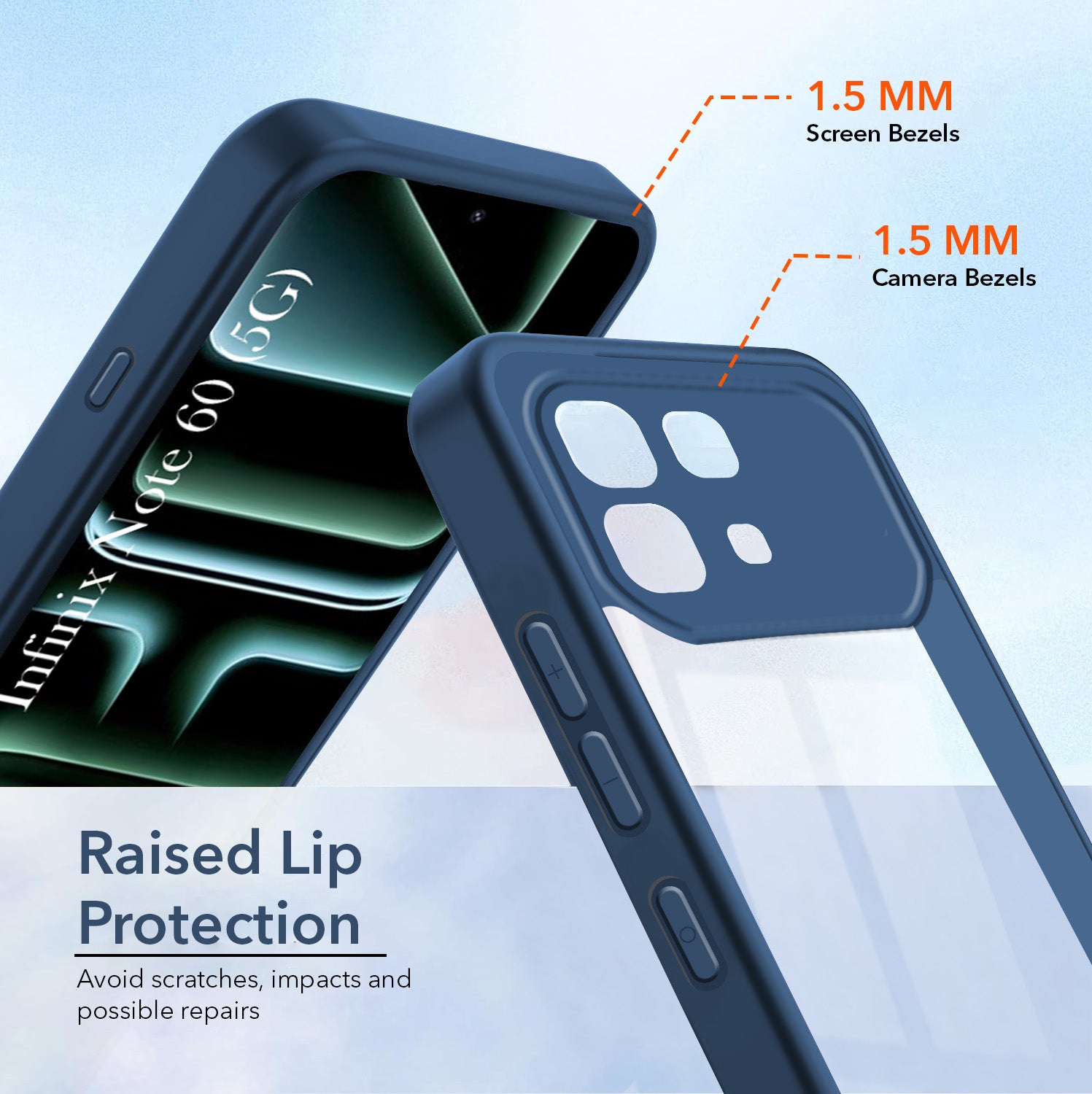 For Infinix Note 60 5G Back Cover Case Ultra-Hybrid (Lifetime Anti Yellow | Anti Scratch | Crystal Clear Shockproof)