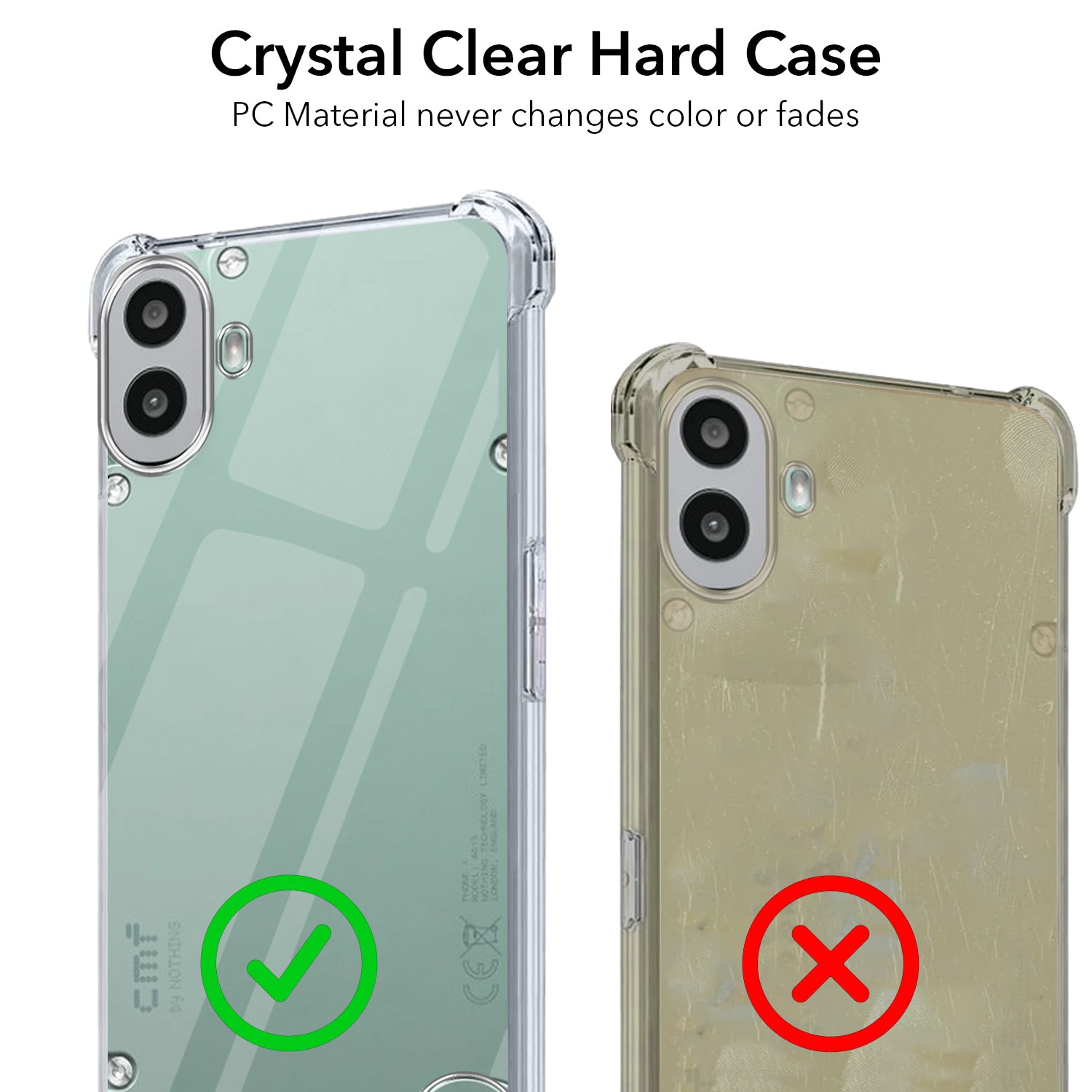 For Nothing CMF Phone 1 Shockproof Crystal-Clear Back Cover( Drop & Camera Protection | Hard Polycarbonate)