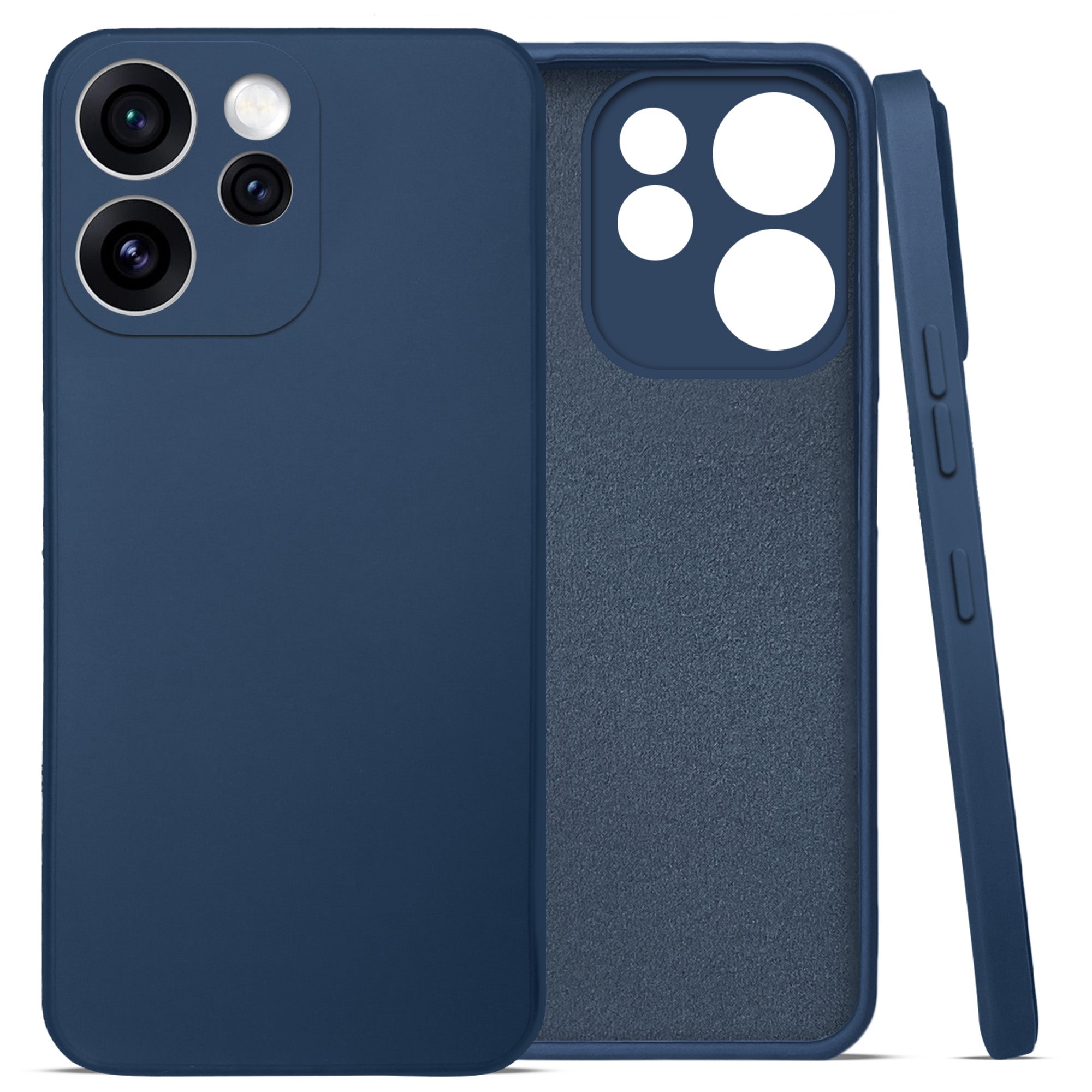 For Oppo Reno15 Pro 5G | Oppo Reno 15 Pro 5G Back Cover Case (Matte Finish Silicone with Inside Fiber cloth)