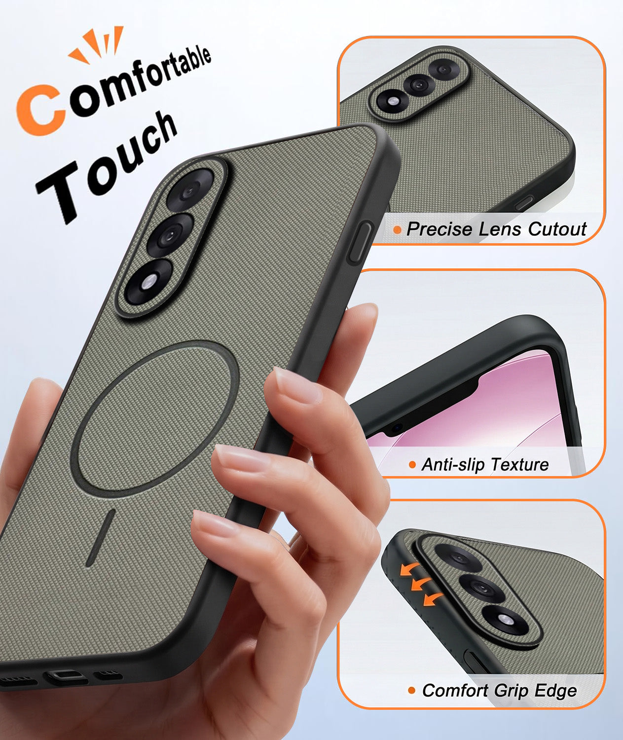 For Oneplus Nord 5 Back Cover Case PU Leather (Texture Grip Design | Professional Minimalist | Camera Protection | Soft and Flexible)