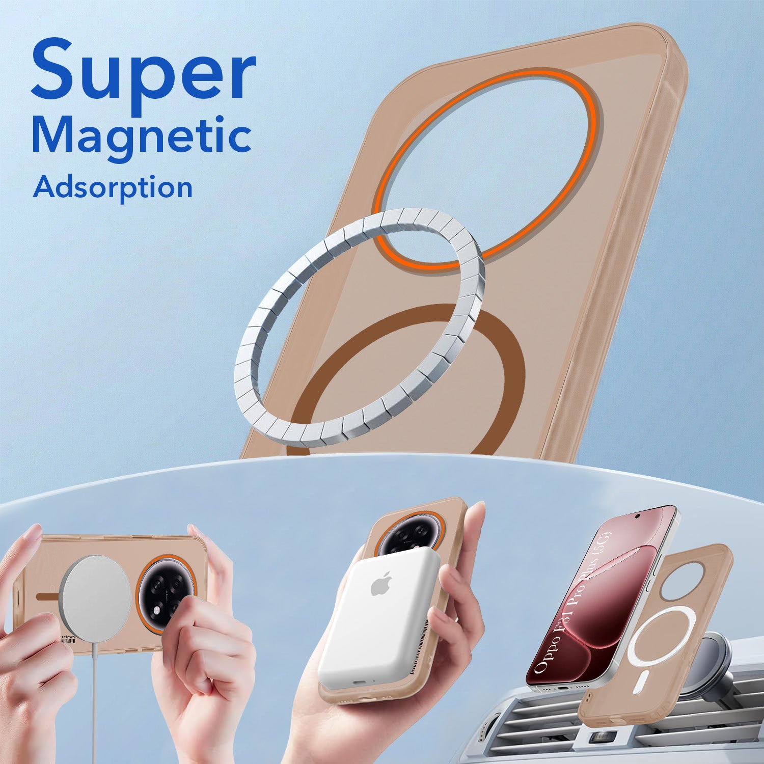 For Oppo F31 Pro Plus Back Cover Case (Soft Touch | Camera Bump Protection | MagSafe Compatible | Matte Finish)