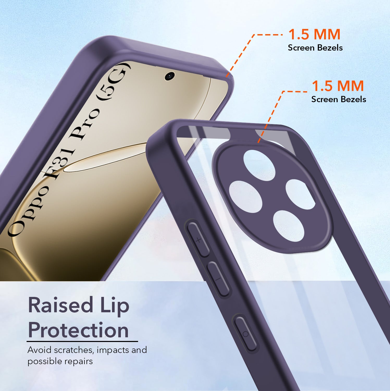 For Oppo F31 Pro Back Cover Case Ultra-Hybrid (Lifetime Anti Yellow | Anti Scratch | Crystal Clear Shockproof)