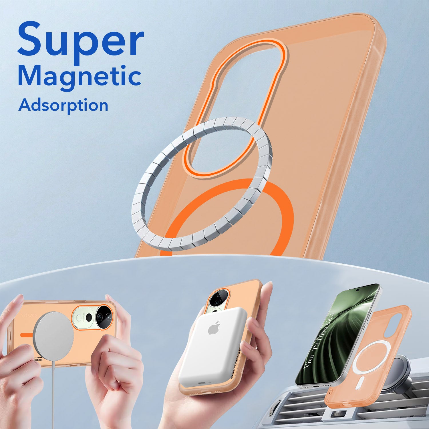 For Vivo T3 Ultra Back Cover Case (Soft Touch | Camera Bump Protection | MagSafe Compatible | Matte Finish)
