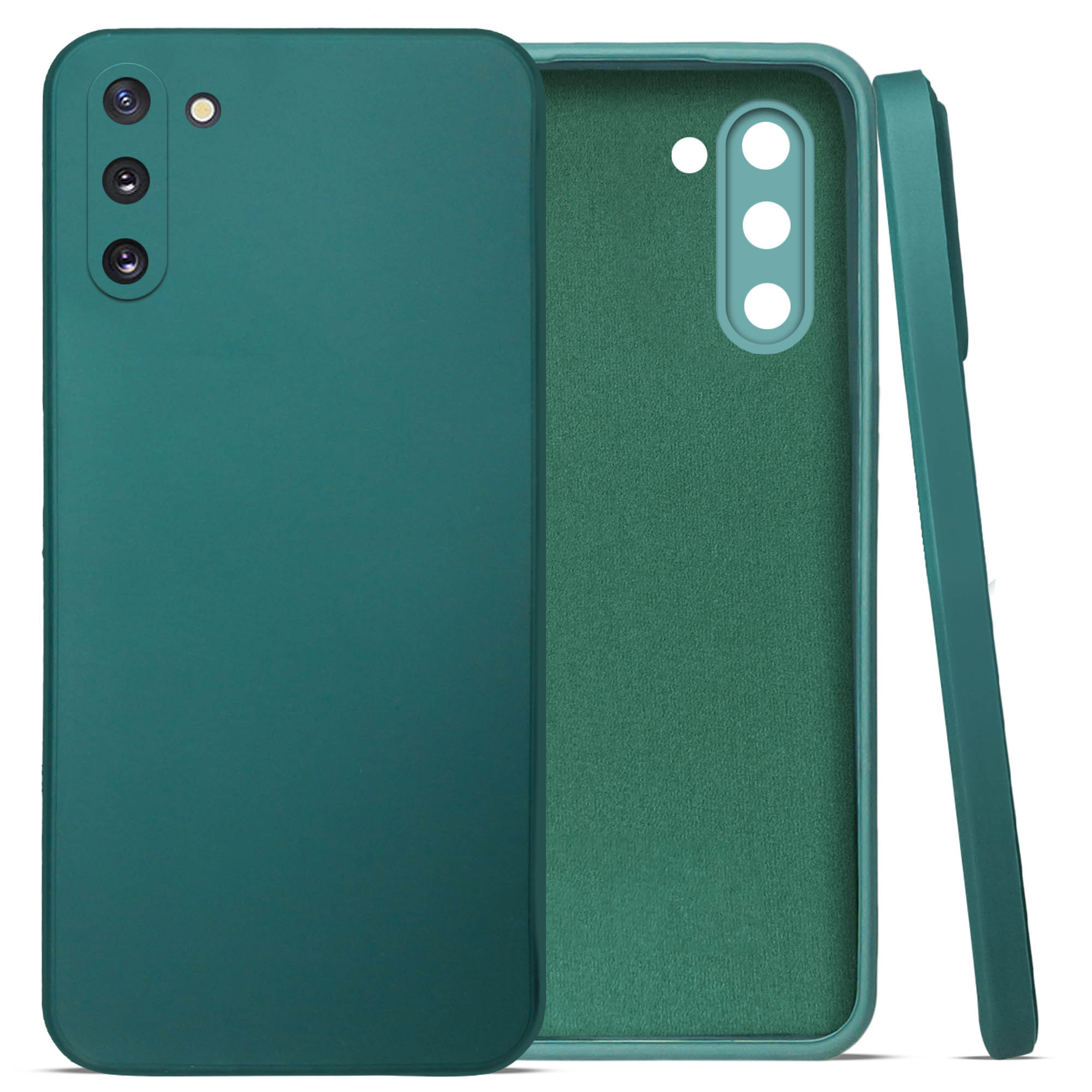 For Samsung Galaxy Note 10 Lite Back Cover Case (Matte Finish Silicone with Inside Fiber cloth)