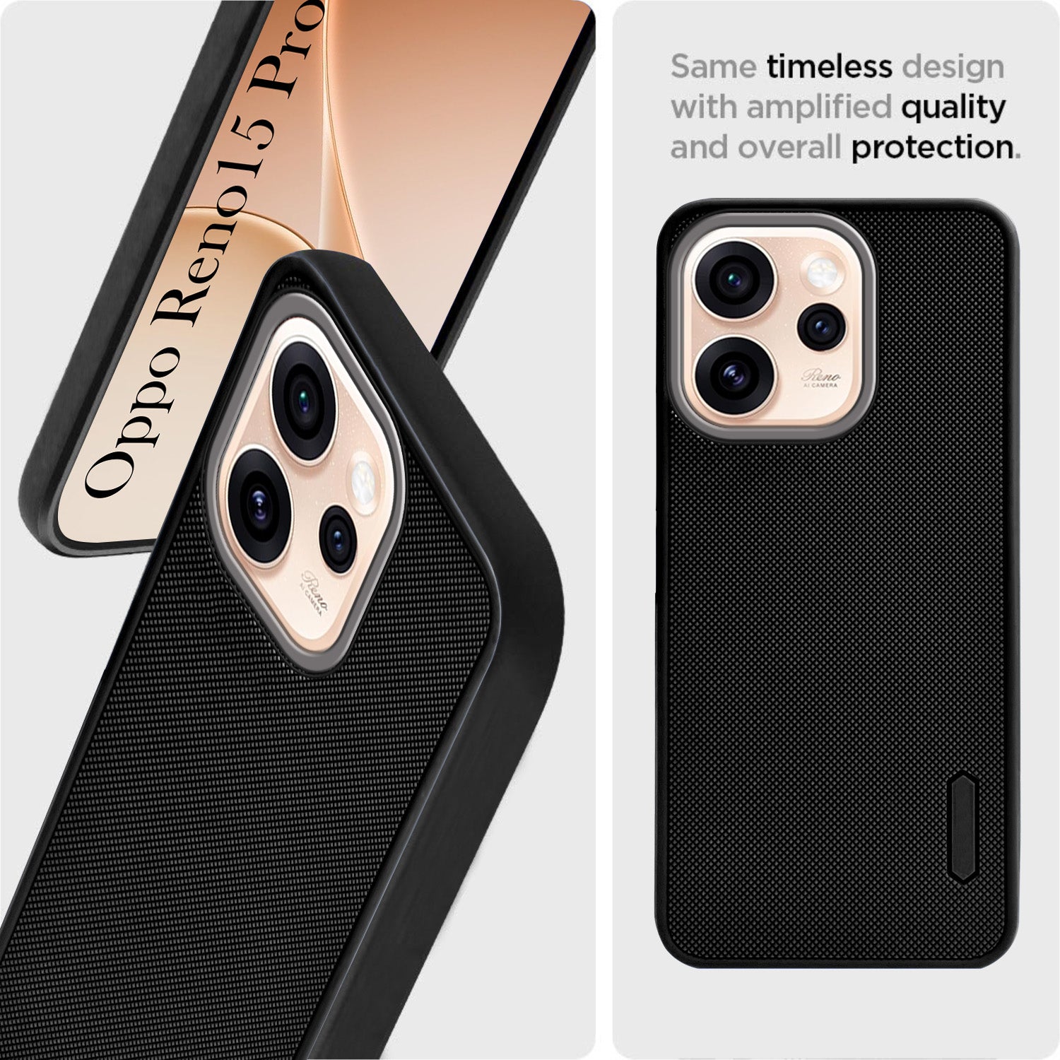 For Oppo Reno15 Pro 5G | Oppo Reno 15 Pro 5G Back Cover Case Rubberised (Textured Grip Design | Micro-Fiber Cloth Inside | Slim and Light Weight | Soft Touch and Feel)