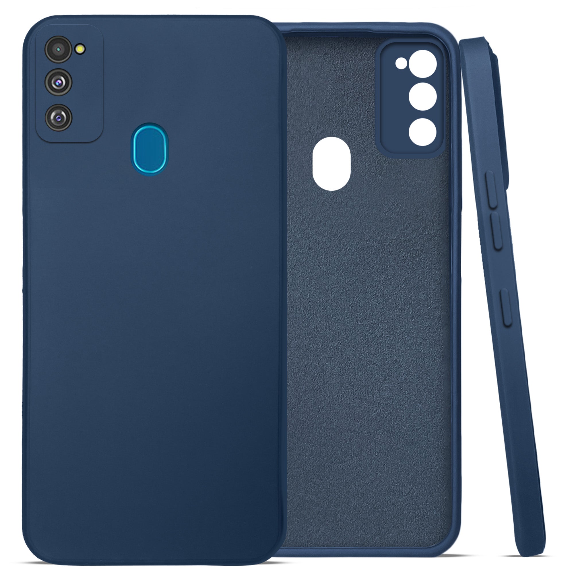 For Samsung Galaxy M30s | Samsung Galaxy M21 Back Cover Case  (Matte Finish Silicone with Inside Fiber cloth)