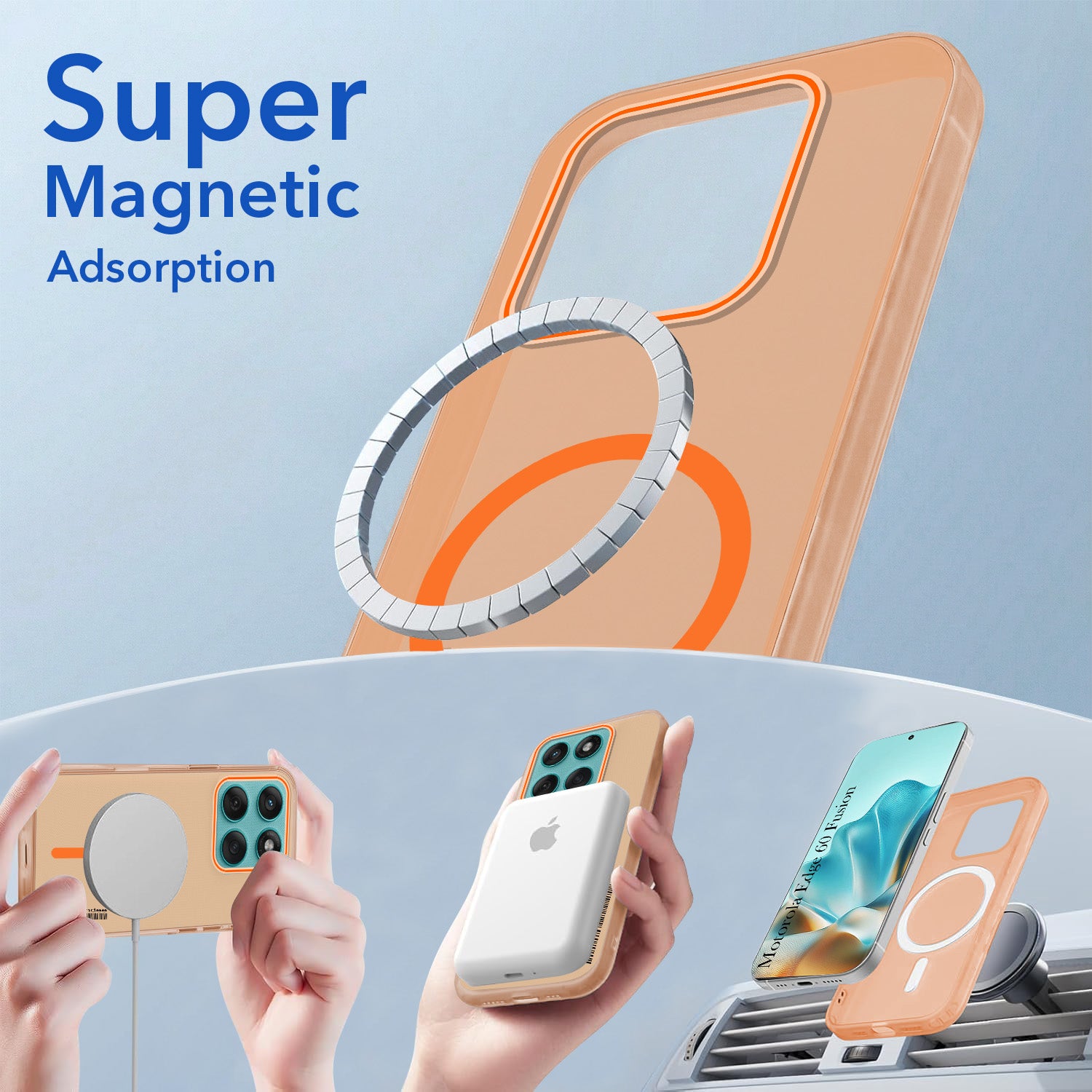 For Motorola Moto Edge 60 Fusion Back Cover Case (Soft Touch | Camera Bump Protection | MagSafe Compatible | Matte Finish)
