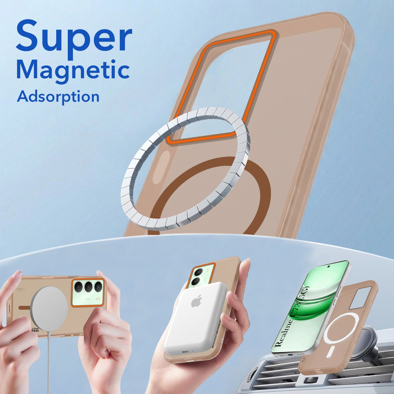 For Realme C73 Back Cover Case (Soft Touch | Camera Bump Protection | MagSafe Compatible | Matte Finish)