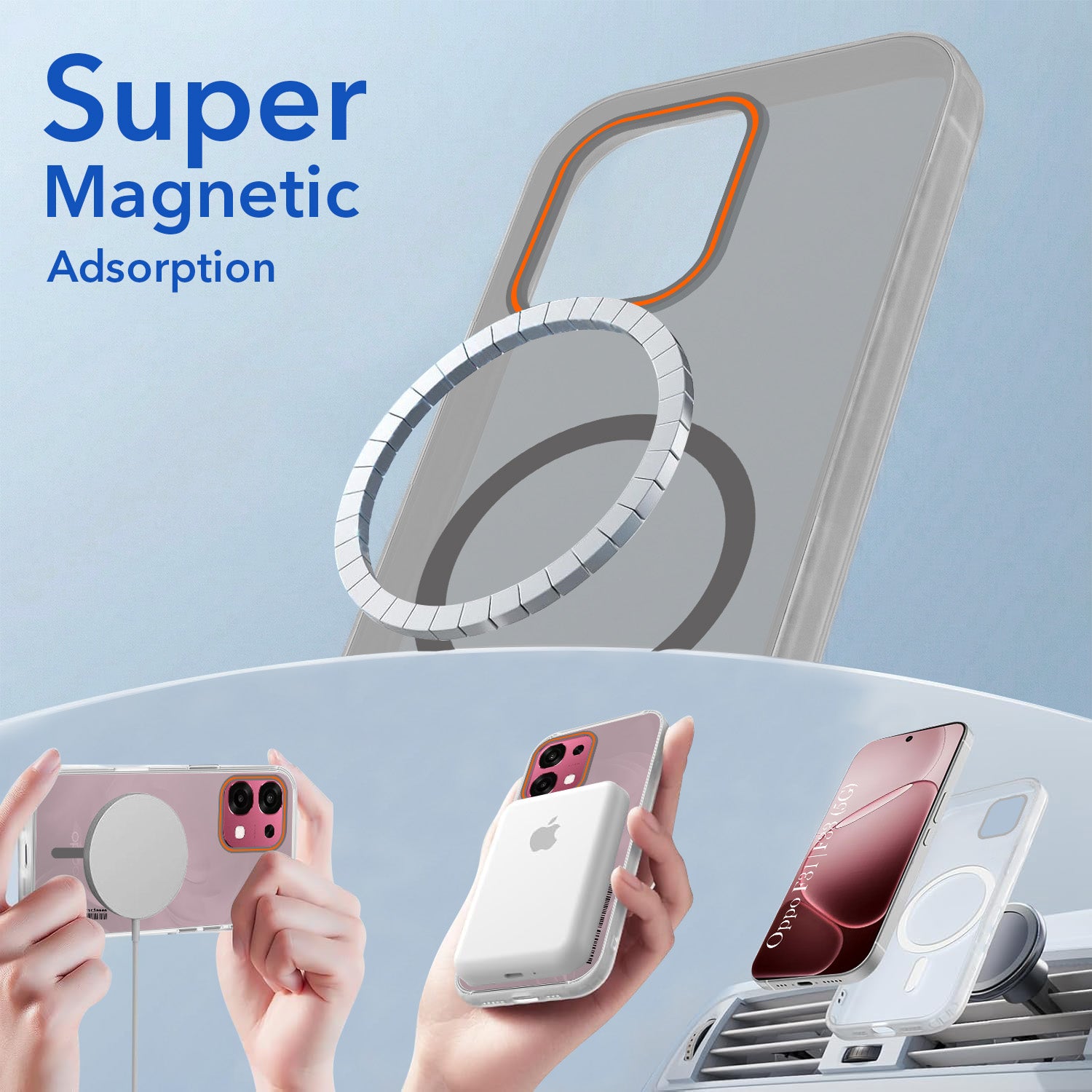 For Oppo F31 5G | Oppo F33 5G Back Cover Case (Soft Touch | Camera Bump Protection | MagSafe Compatible | Matte Finish)