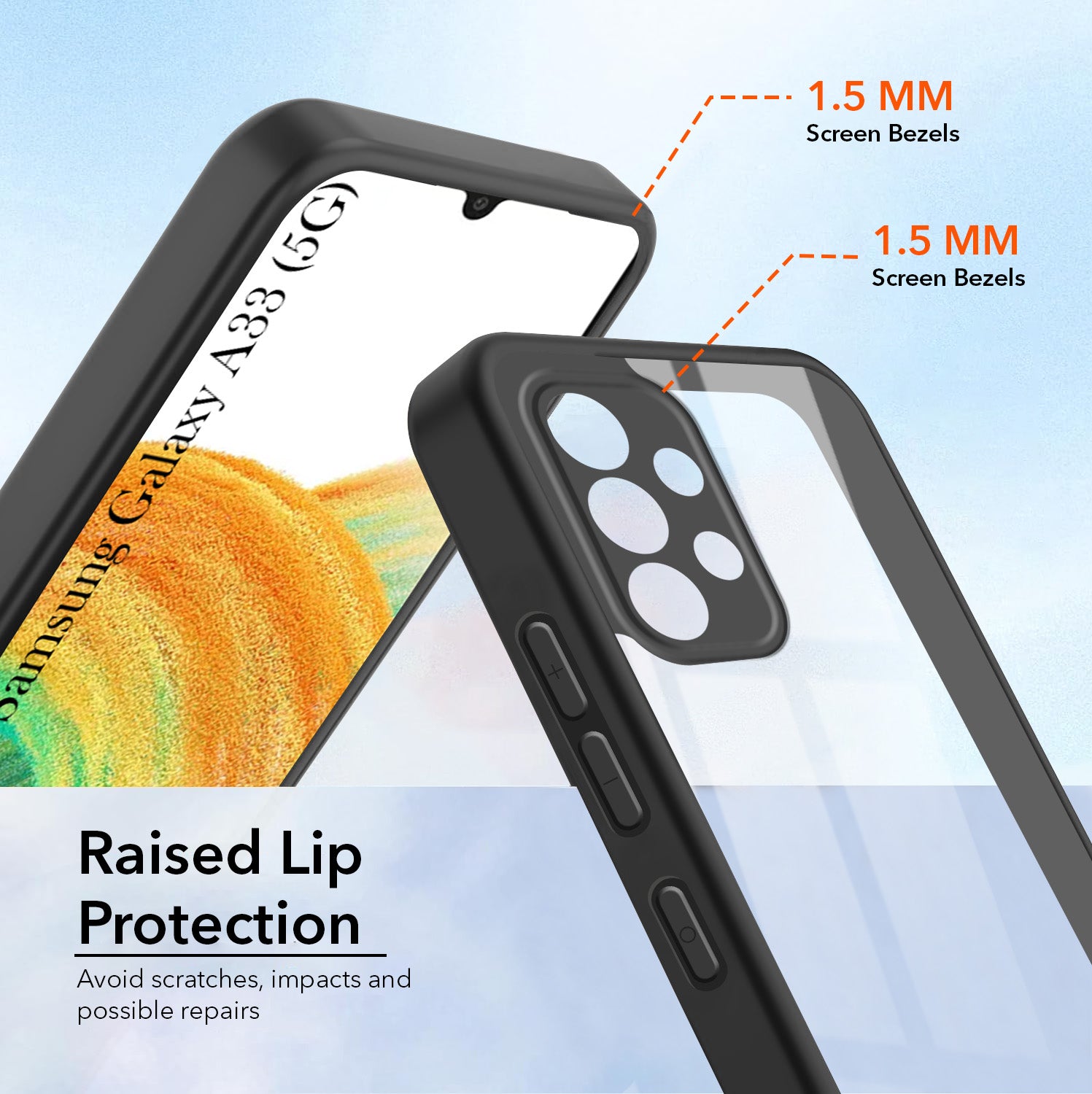 For Samsung Galaxy A33 5G Back Cover Case Ultra-Hybrid (Lifetime Anti Yellow | Anti Scratch | Crystal Clear Shockproof)