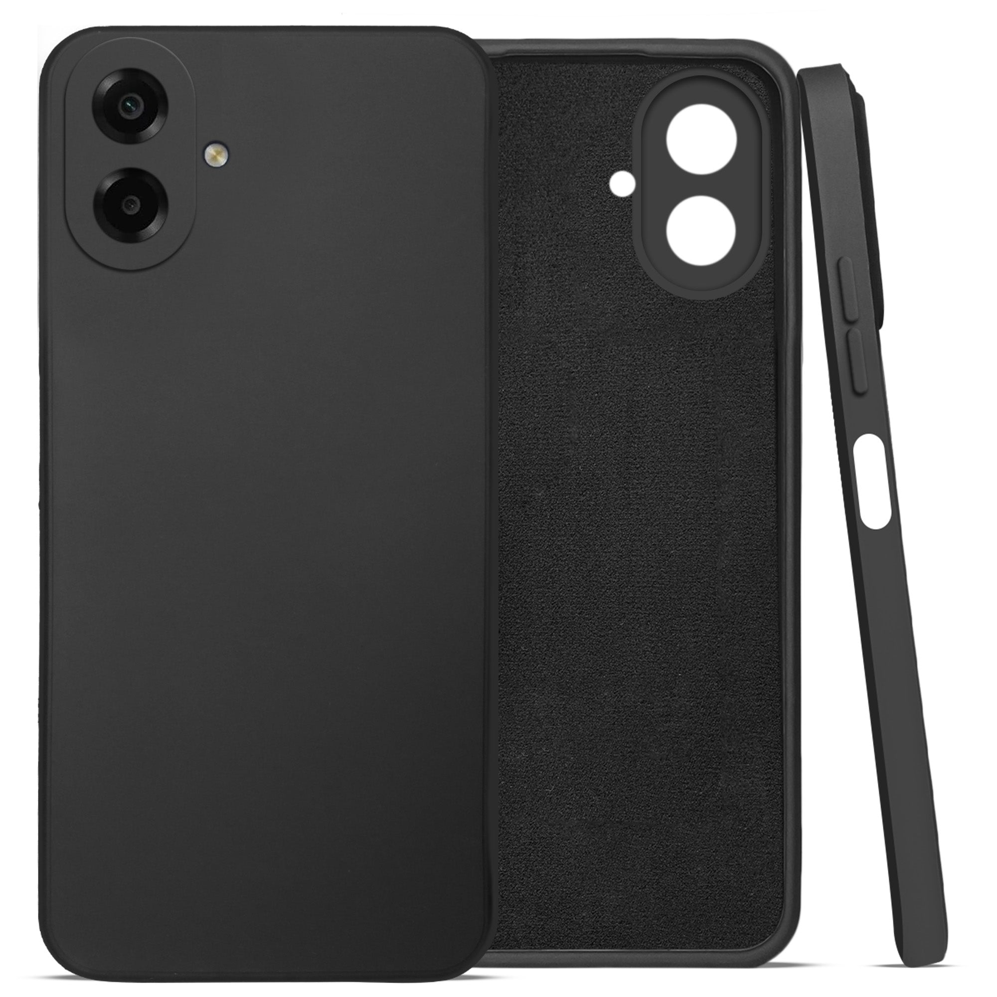 For Samsung Galaxy M07 | Samsung Galaxy F07 Back Cover Case (Matte Finish Silicone with Inside Fiber cloth)