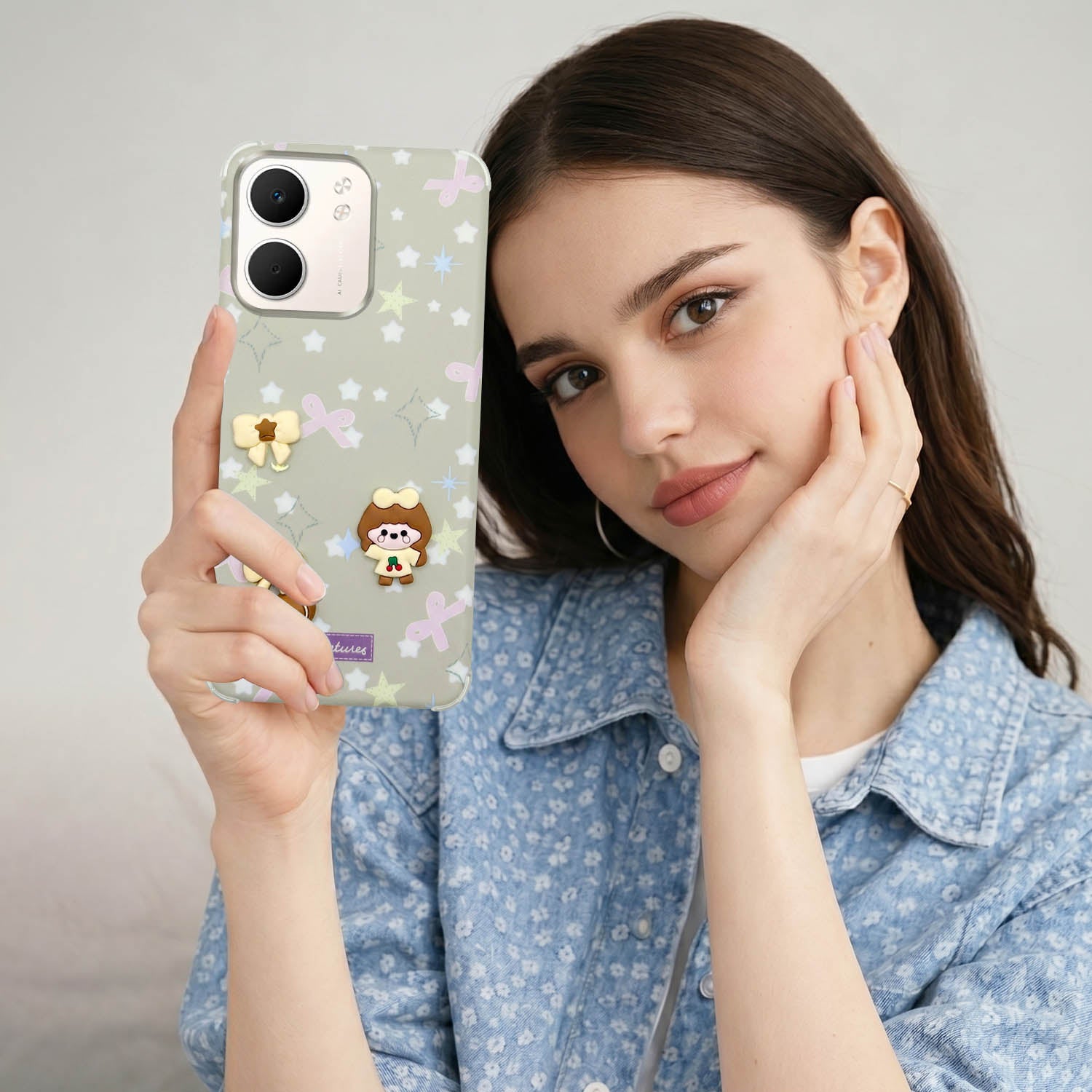 For Oppo A5X Back Cover Case (3D Cute Cartoons | Hard Back Side Soft | Matte Premium Finish | HD Printing)