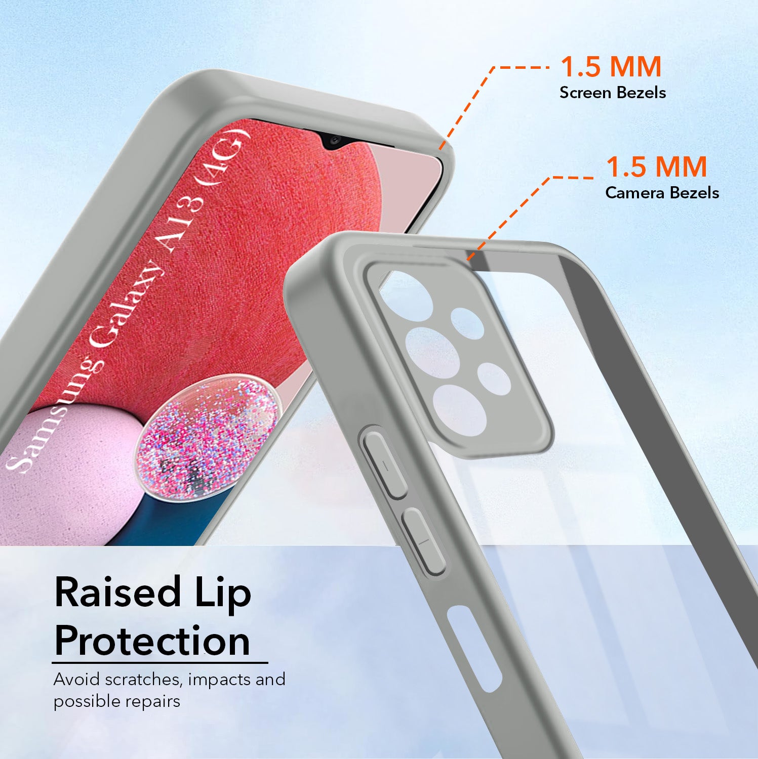 For Samsung Galaxy A13 4G Back Cover Case Ultra-Hybrid (Lifetime Anti Yellow | Anti Scratch | Crystal Clear Shockproof)