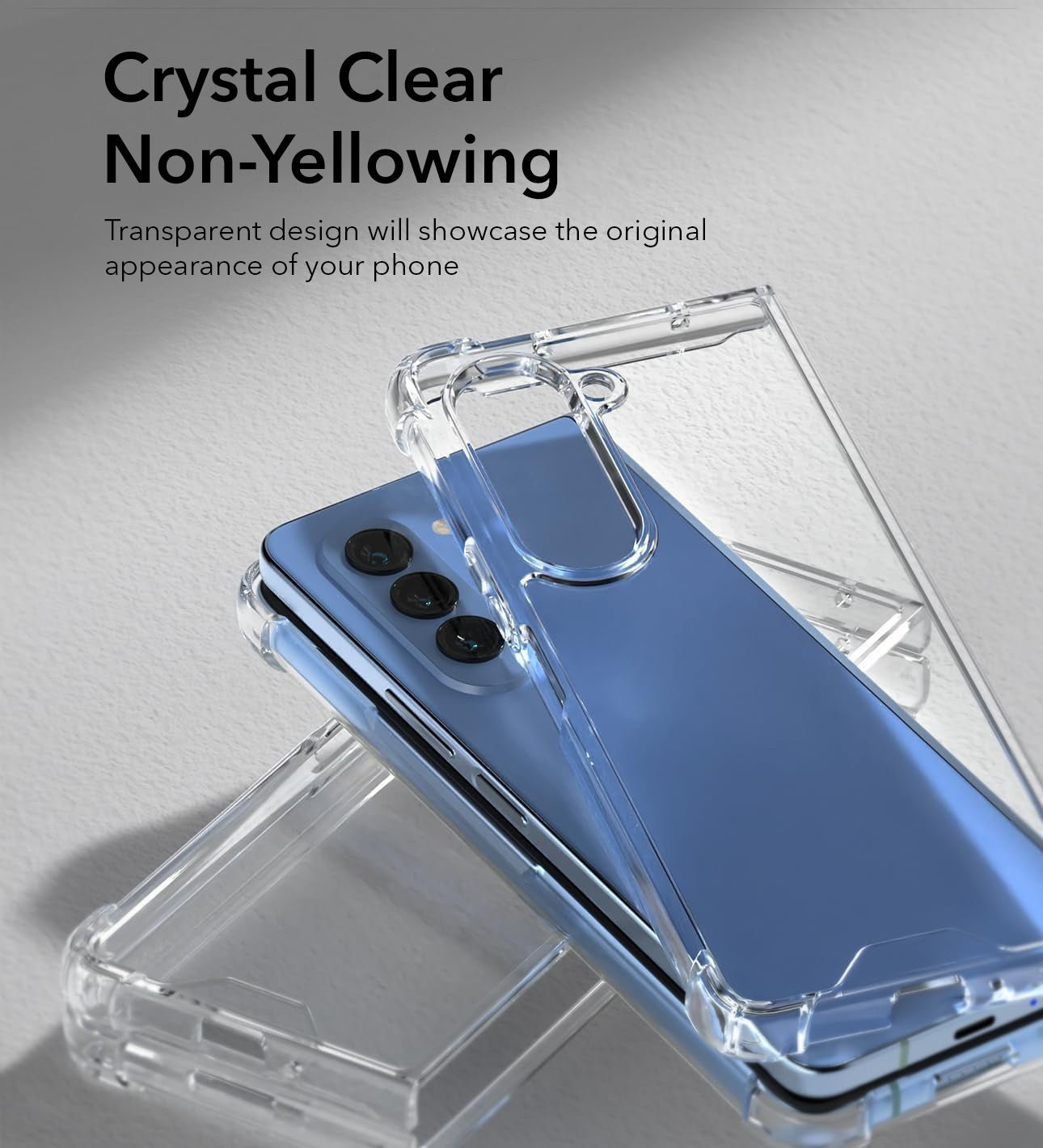 For Samsung Galaxy Z Fold5 5G Back Cover (Shockproof Crystal Clear Case |  Drop & Camera Protection | Hard Polycarbonate)