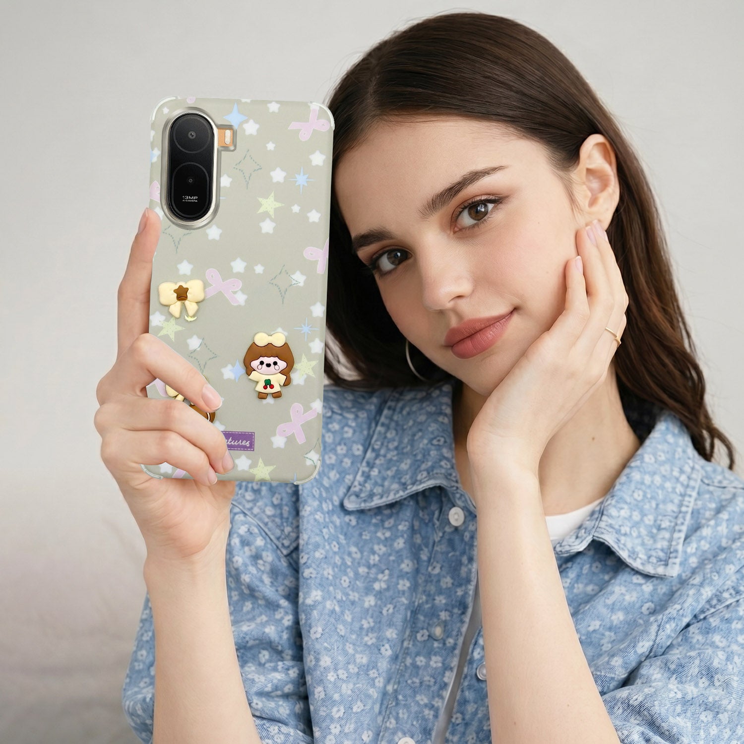 For Redmi A7 Pro 5G Back Cover Case (3D Cute Cartoons | Hard Back Side Soft | Matte Premium Finish | HD Printing)
