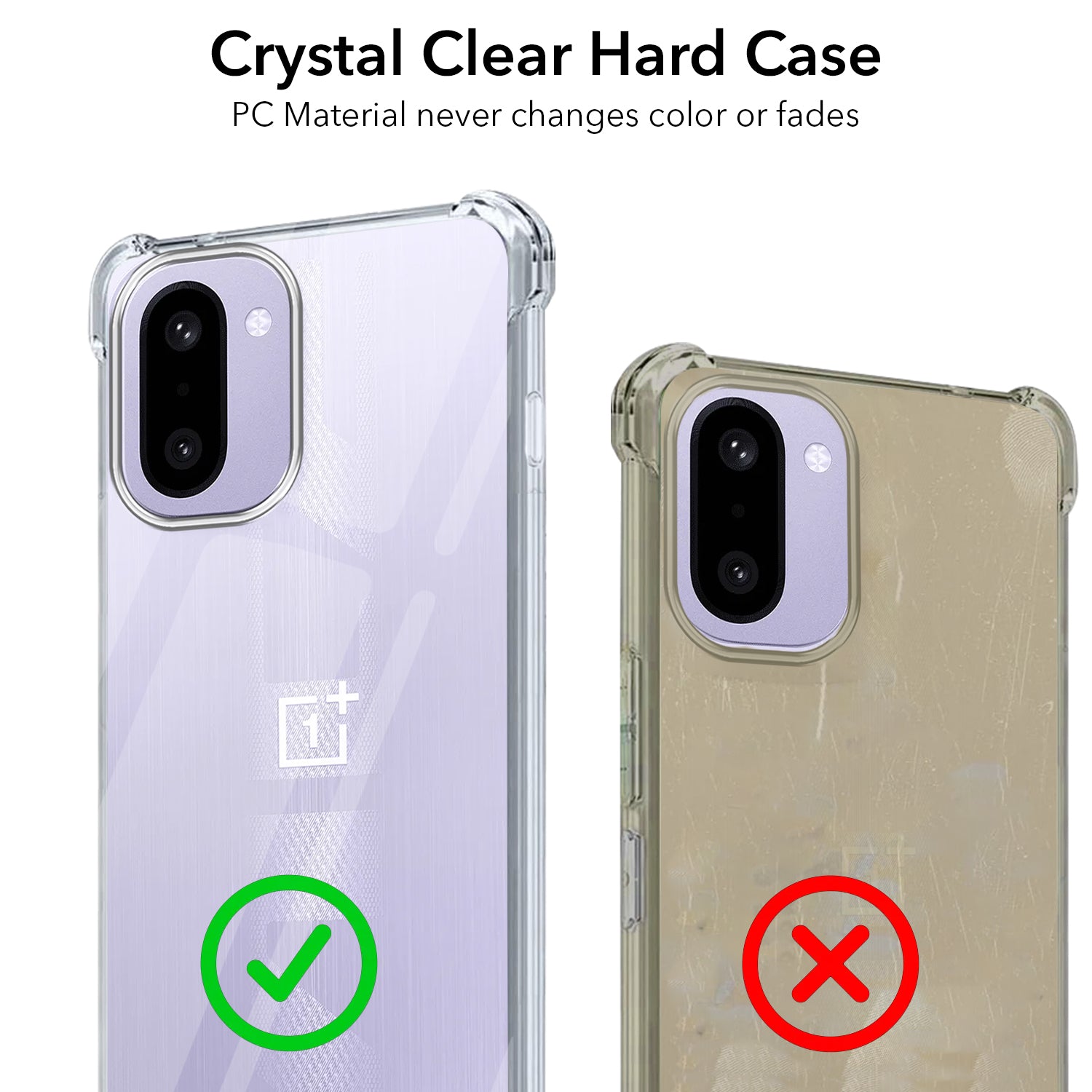 For OnePlus 15R Shockproof Crystal-Clear Back Cover (Drop & Camera Protection | Hard Polycarbonate)