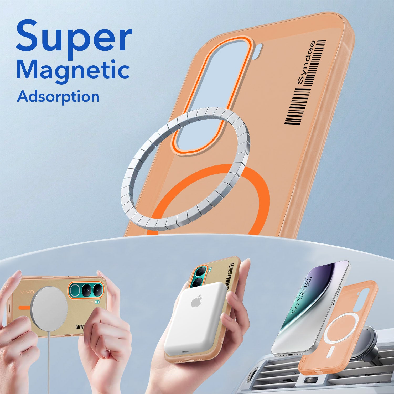 For Vivo Y300 Back Cover Case (Soft Touch | Camera Bump Protection | MagSafe Compatible | Matte Finish)