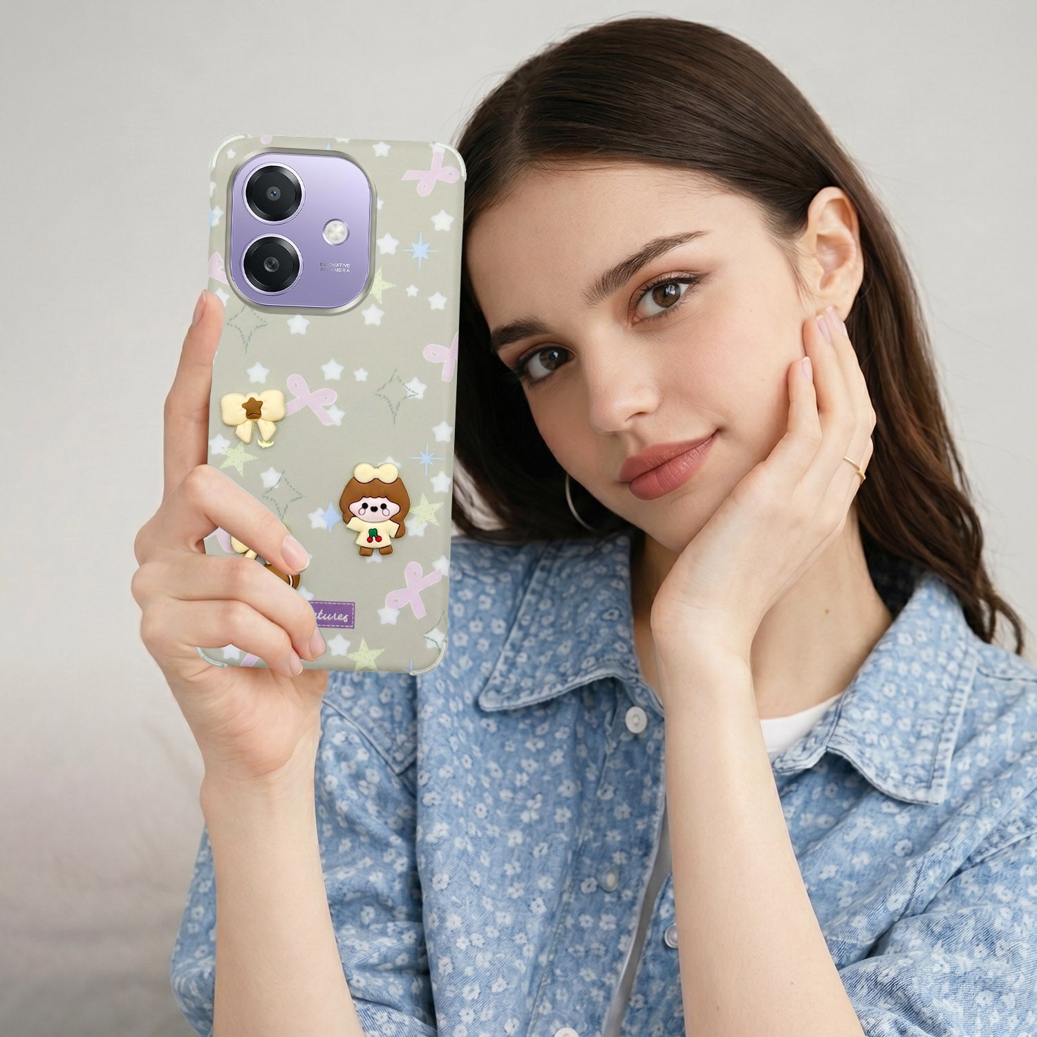 For Oppo A3X (4G/5G) | Oppo A3 5G Back Cover Case (3D Cute Cartoons | Hard Back Side Soft | Matte Premium Finish | HD Printing)