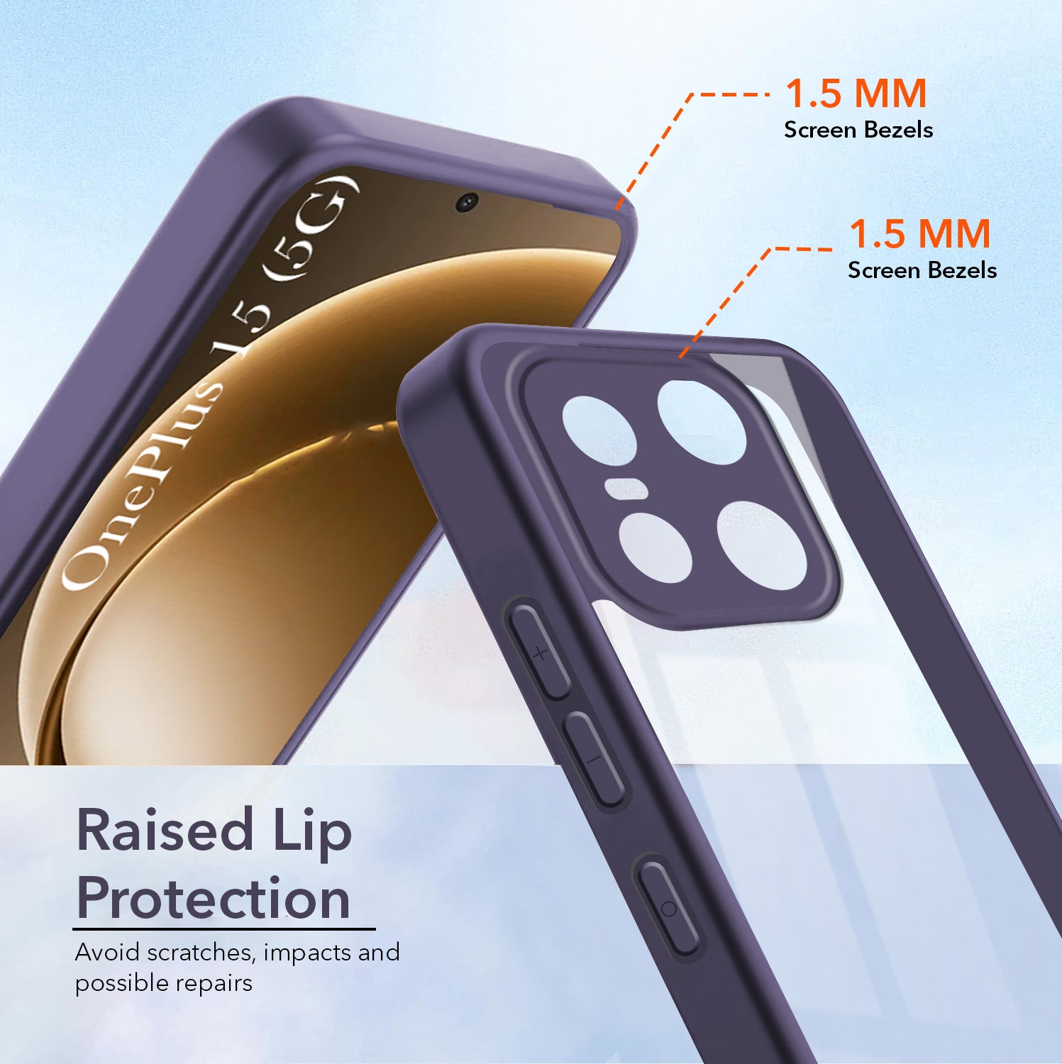 For OnePlus 15 5G Back Cover Case Ultra-Hybrid (Lifetime Anti Yellow | Anti Scratch | Crystal Clear Shockproof)