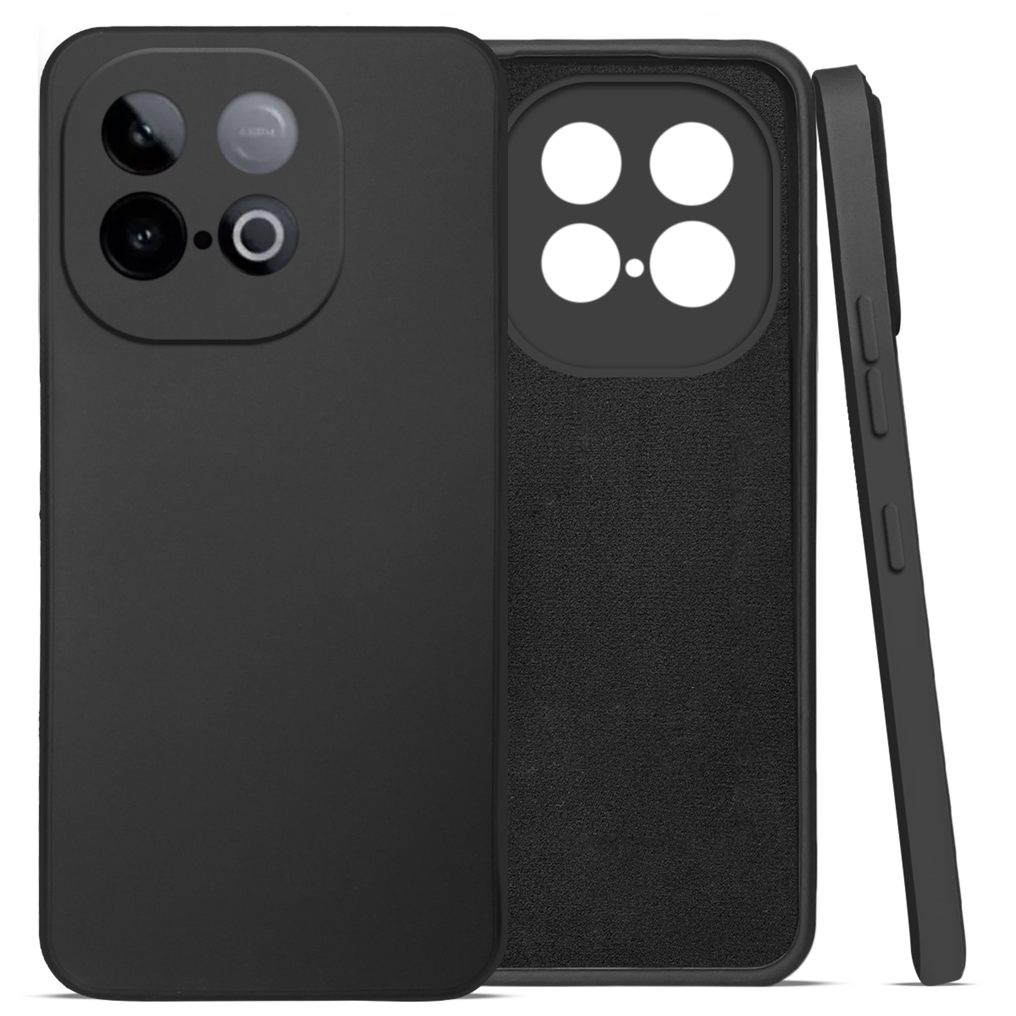 For Vivo iQOO Neo 10 Back Cover Case (Matte Finish Silicone with Inside Fiber Cloth)