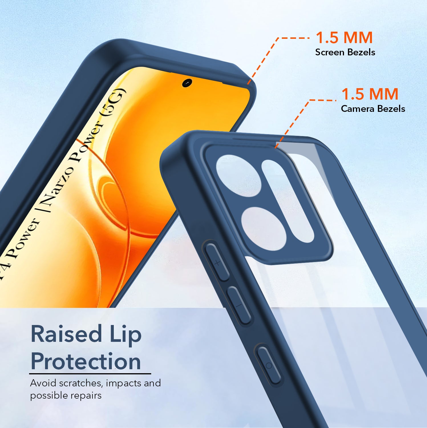 For Realme P4 Power 5G | Realme Narzo Power Back Cover Case Ultra-Hybrid (Lifetime Anti Yellow | Anti Scratch | Crystal Clear Shockproof)