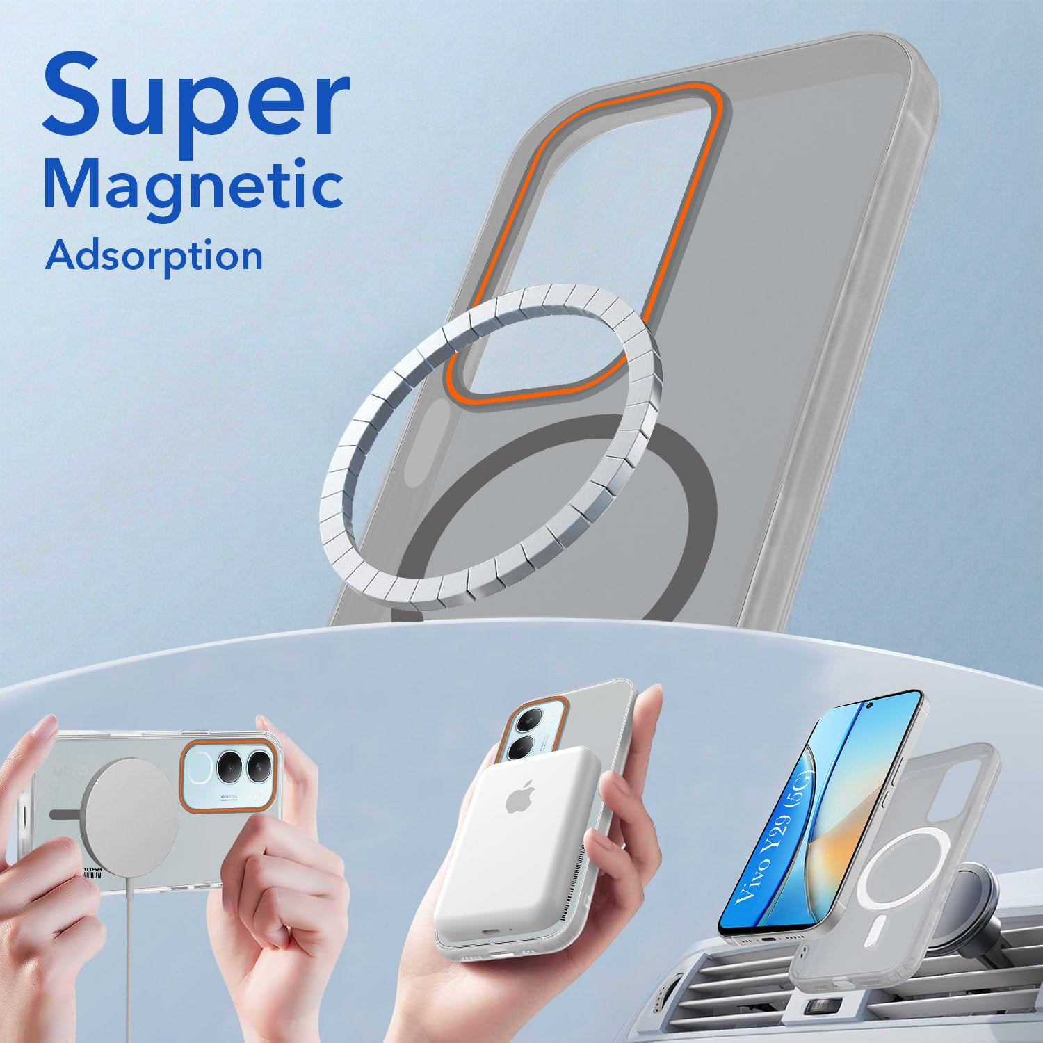 For Vivo Y29 Back Cover Case (Soft Touch | Camera Bump Protection | MagSafe Compatible | Matte Finish)
