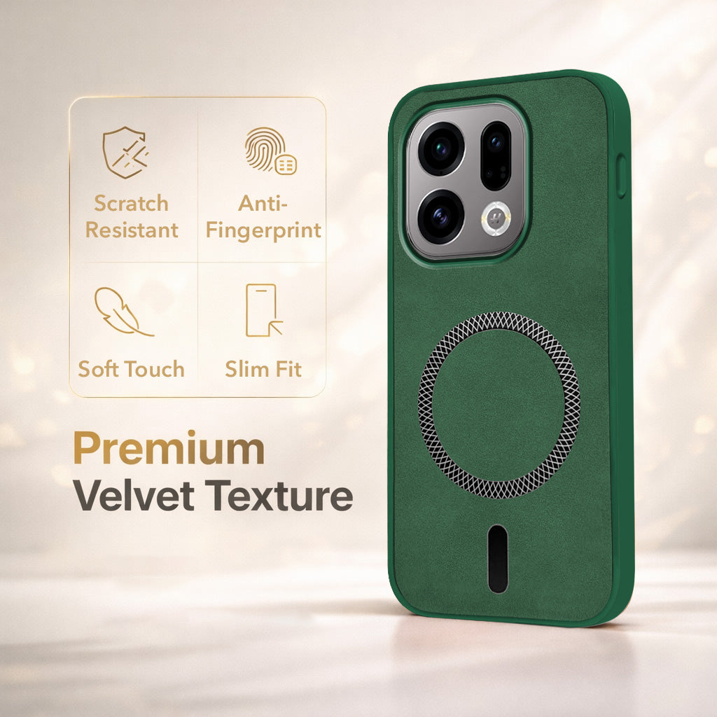 For Oppo Find X9 | Oppo Find X9s Back Cover Case Leather Finish (MagSafe Compatible Wireless Charging | Soft Touch | Camera Bump Protection)