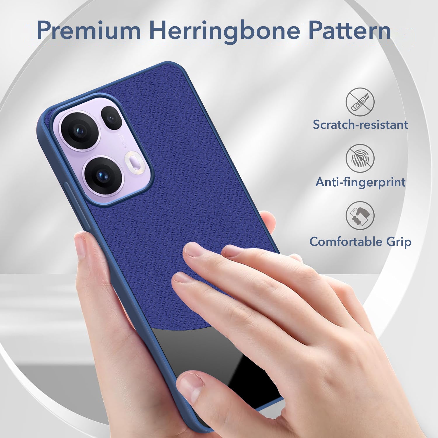 For Oppo Reno13 Pro Silicone Finish Back Cover Case (Premium Minimalist Professional Feel | Camera Protection Bump)