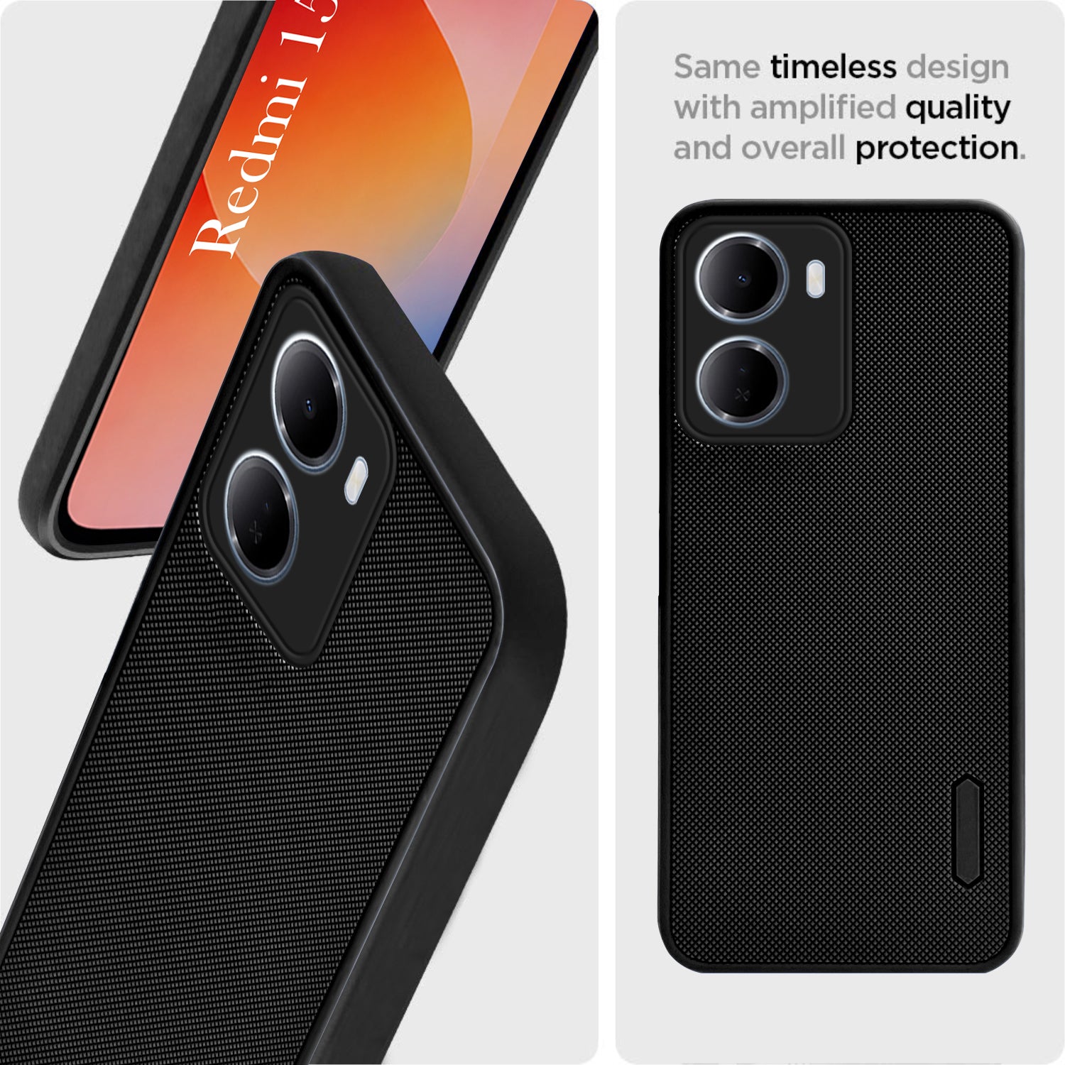 For Redmi 15A 5G Back Cover Case Rubberised (Textured Grip Design | Micro-Fiber Cloth Inside | Slim and Light Weight | Soft Touch and Feel)
