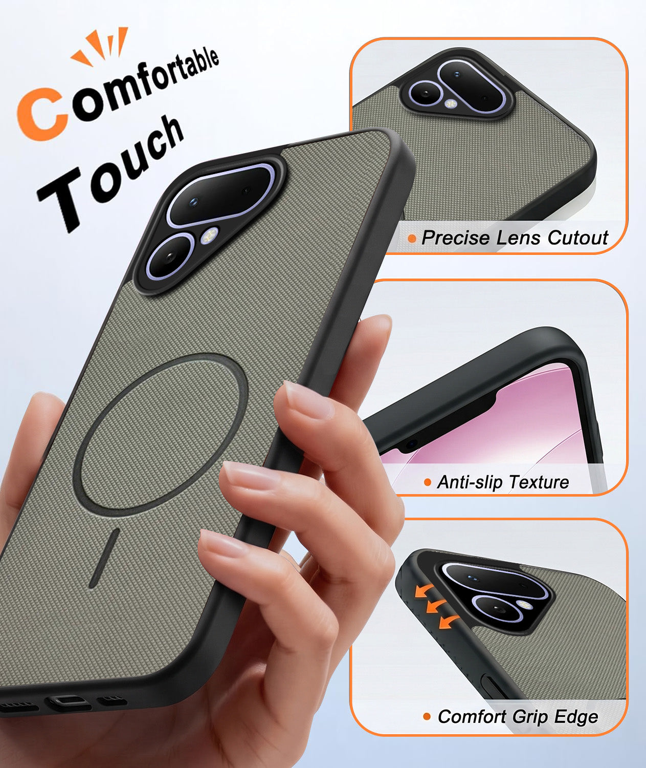 For Tecno Pova Curve 2 Back Cover Case PU Leather (Texture Grip Design | Professional Minimalist | Camera Protection | Soft and Flexible)
