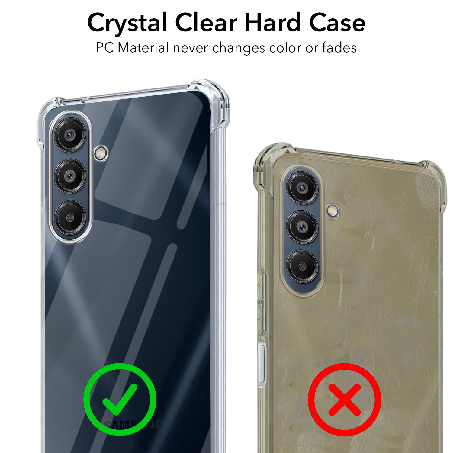 For Samsung Galaxy A16 5G Back Cover Shockproof Crystal-Clear (Drop & Camera Protection | Hard Polycarbonate)